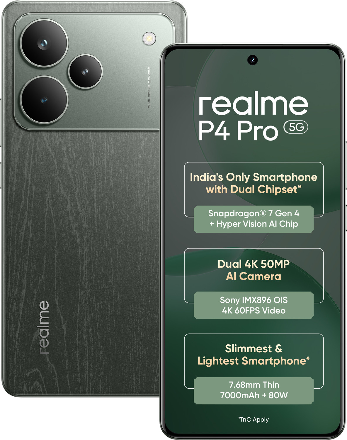 Image of realme P4 Pro 5G (Dark Oak Wood, 128 GB)