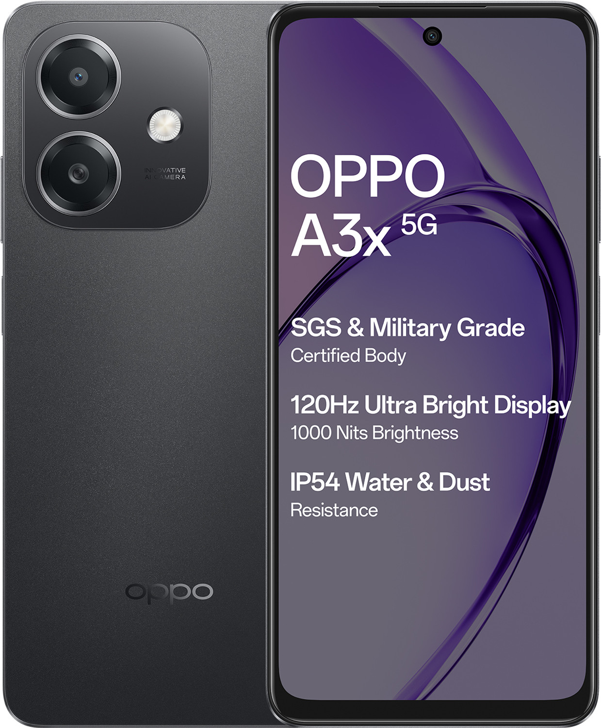 Image of OPPO A3x 5G (Sparkle Black, 64 GB)