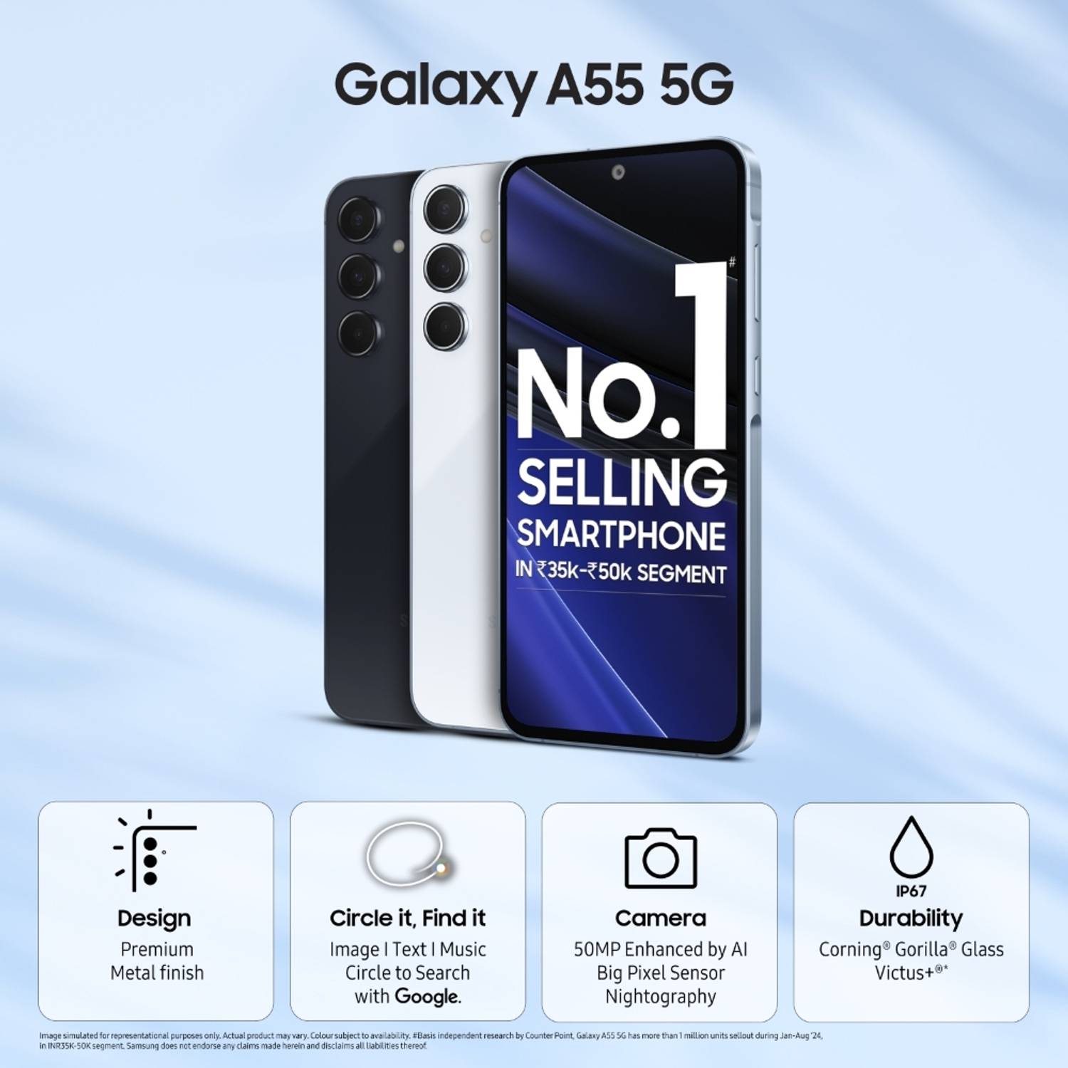 Samsung Galaxy A55 5G (256 GB Storage, 8 GB RAM) Online at Best