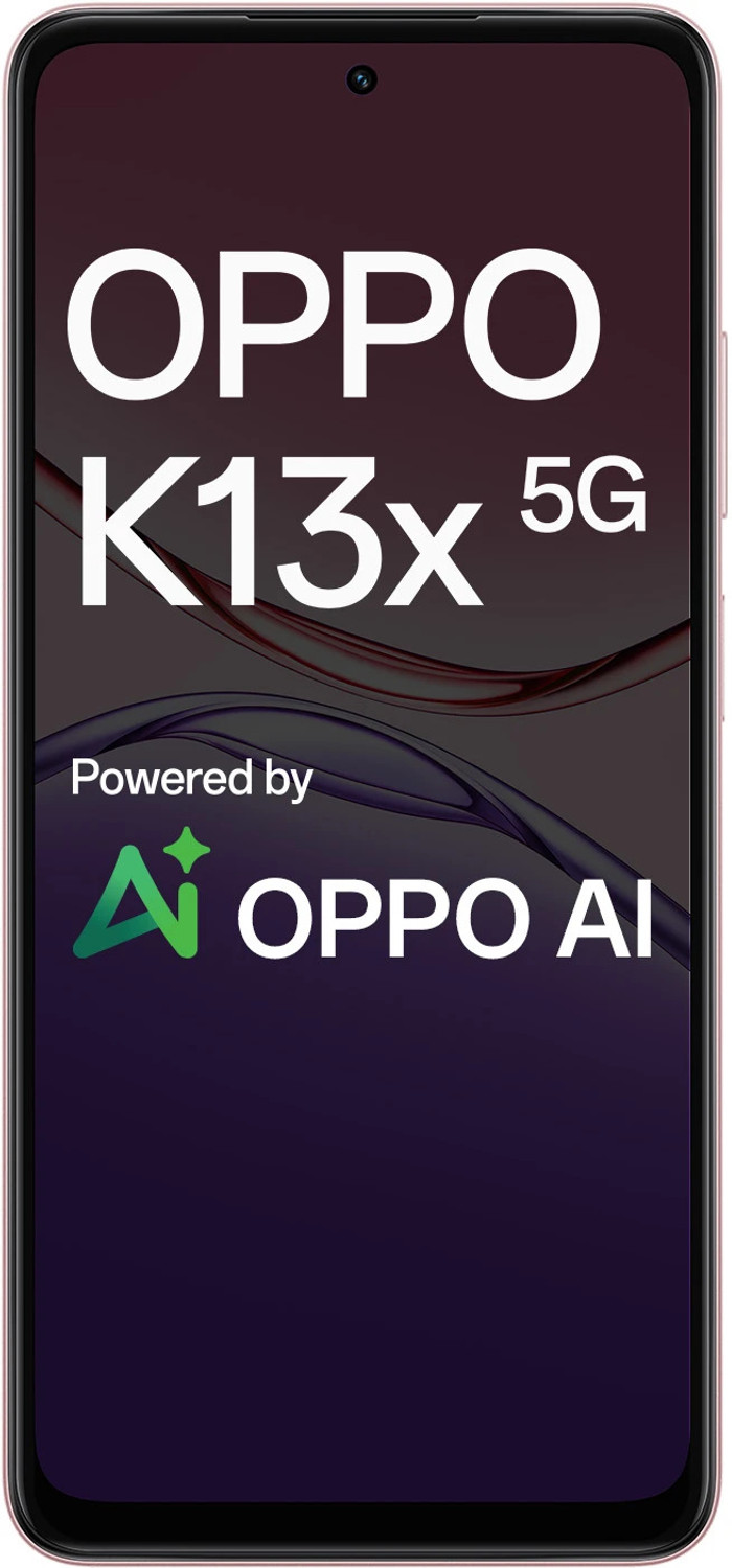 Image of OPPO K13x 5G 6000mAh and 45W SUPERVOOC Charger & AI (Sunset Peach, 128 GB)