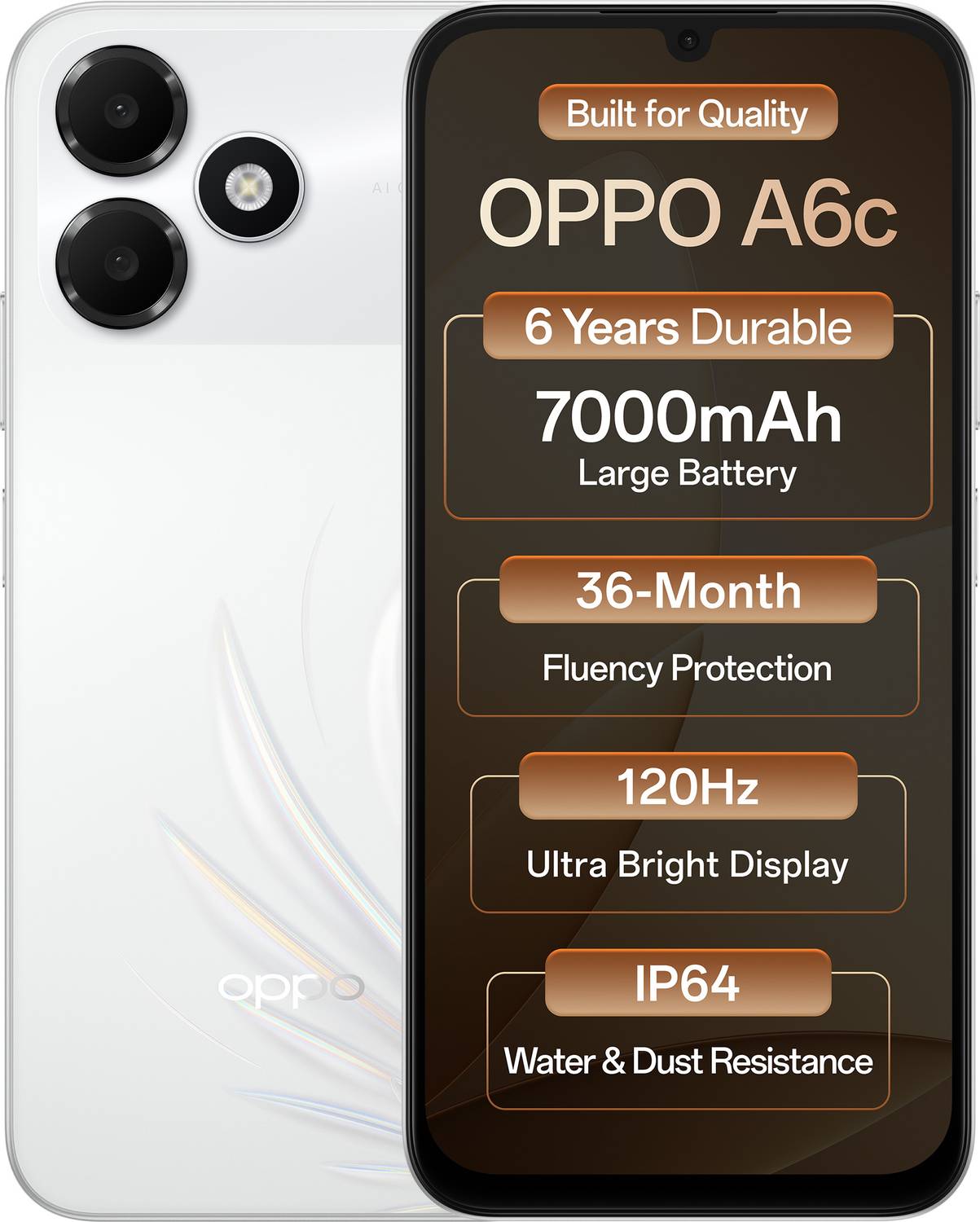 OPPO A6c 128GB Feather White - Image 1