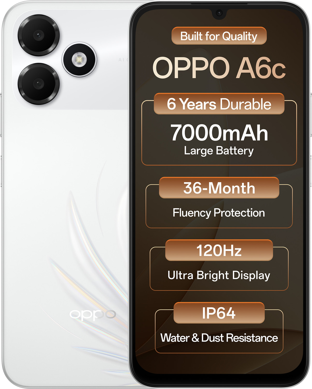 Image of OPPO A6c (Feather White, 128 GB)