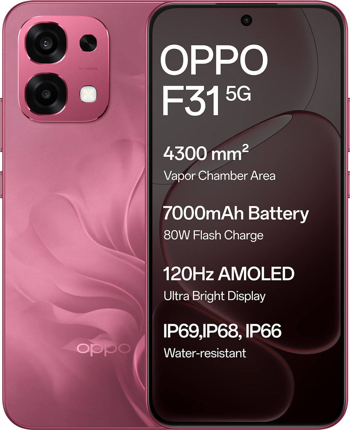Image of OPPO F31 5G (Bloom Red, 128 GB)