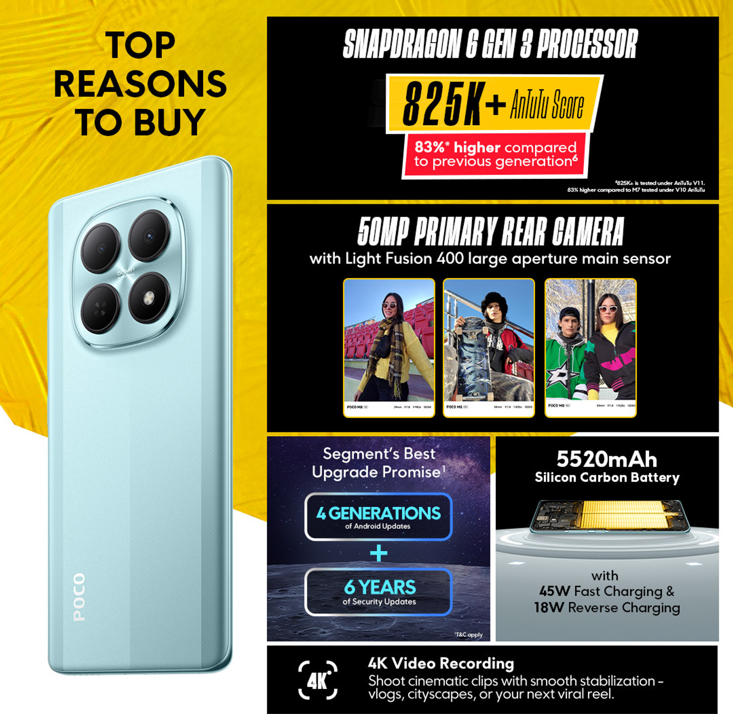 Image of POCO M8 (Glacial Blue, 128 GB)
