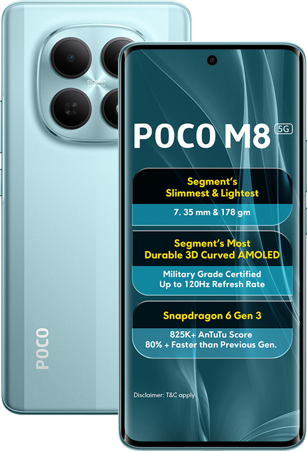 Image of POCO M8 (Glacial Blue, 128 GB)