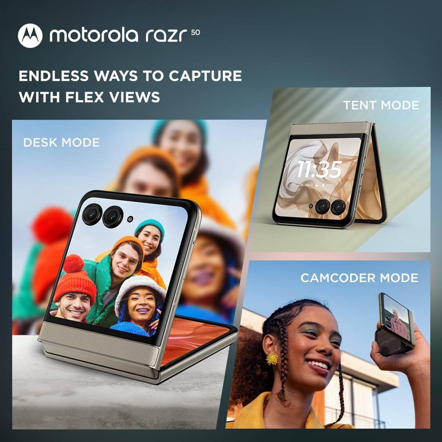 MOTOROLA Razr 50 (Beach Sand, 256 GB) - Image 5