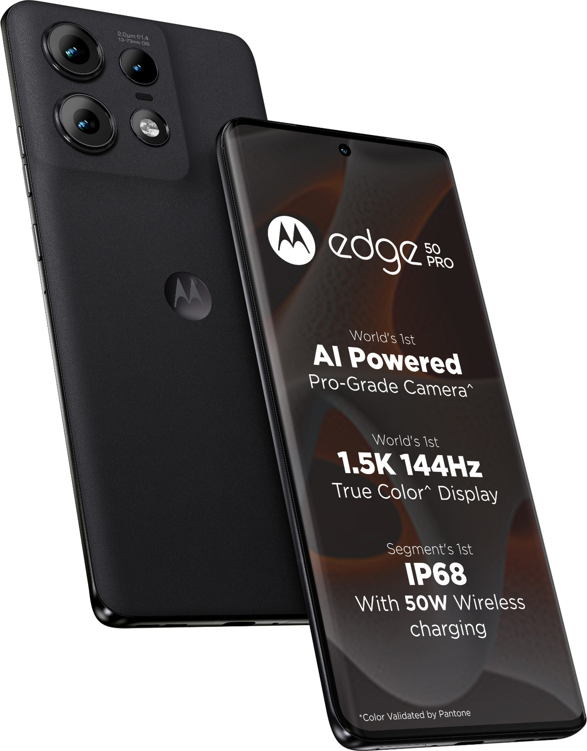 Image of Motorola Edge 50 Pro 5G with 125W Charger (Black Beauty, 256 GB)