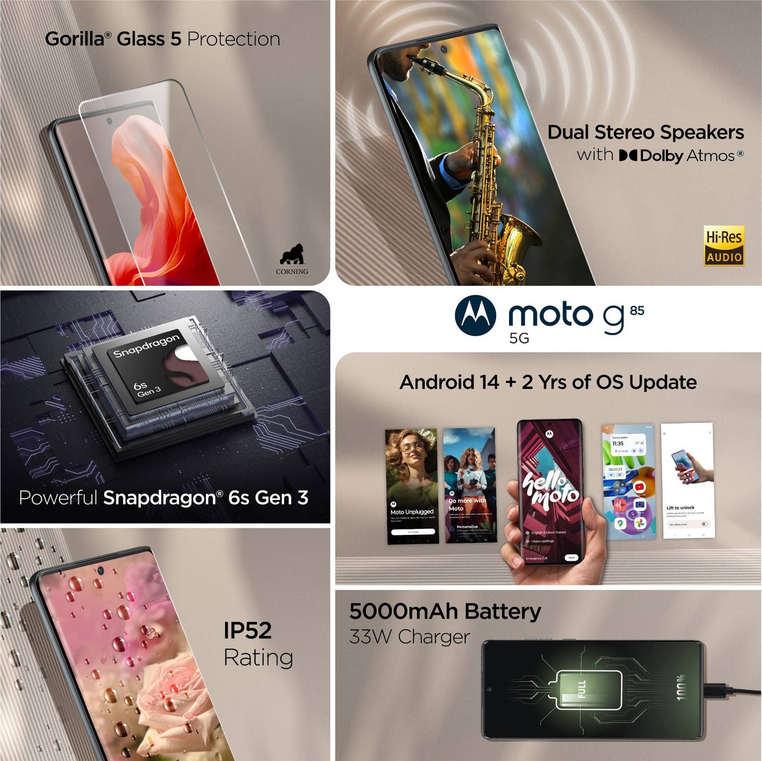 Motorola G85 5G 256GB Urban Grey - Image 5