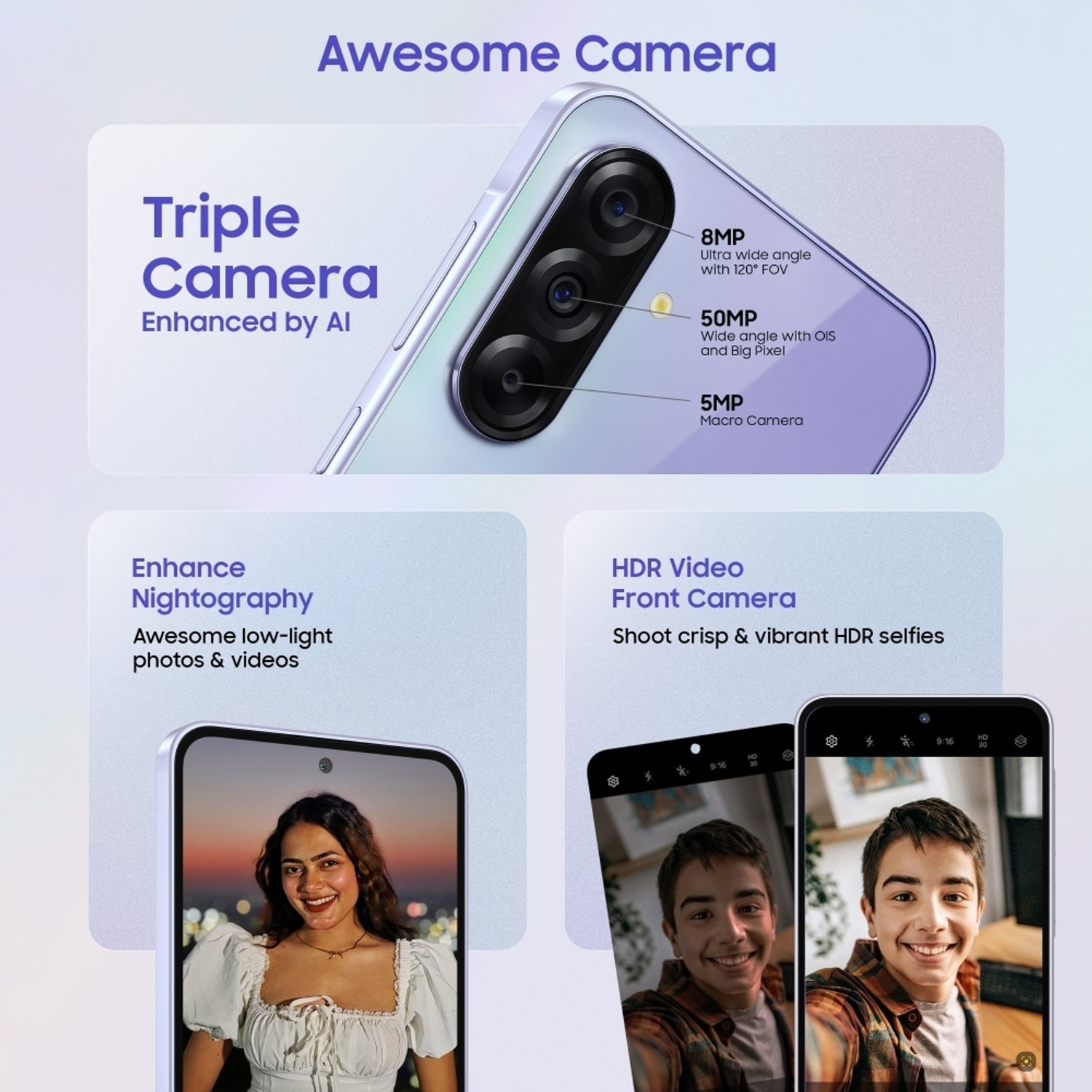Image of Samsung Galaxy A36 5G (Awesome Lavender, 256 GB)