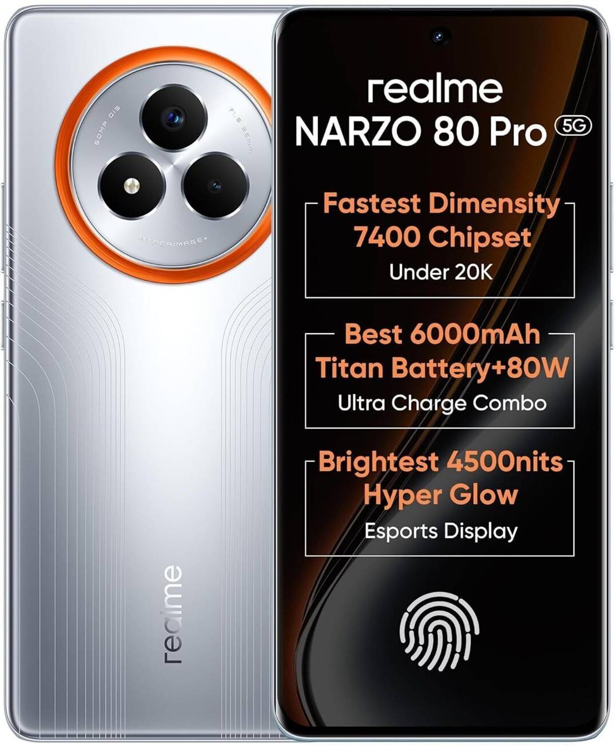 realme Narzo 80 Pro 5G (Speed Silver, 256 GB) (12 GB RAM)