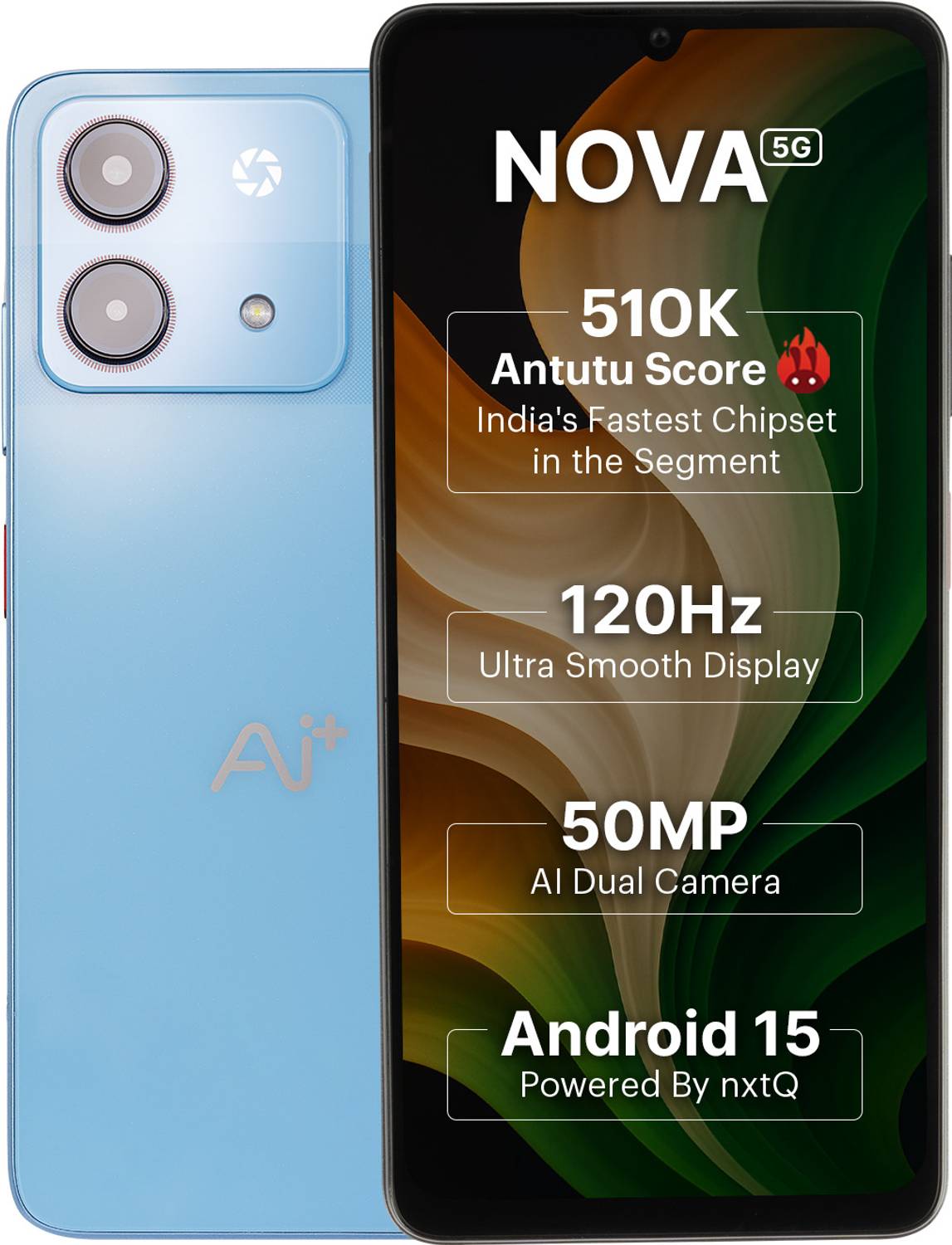 Ai+ Nova 5G (Blue, 128 GB)