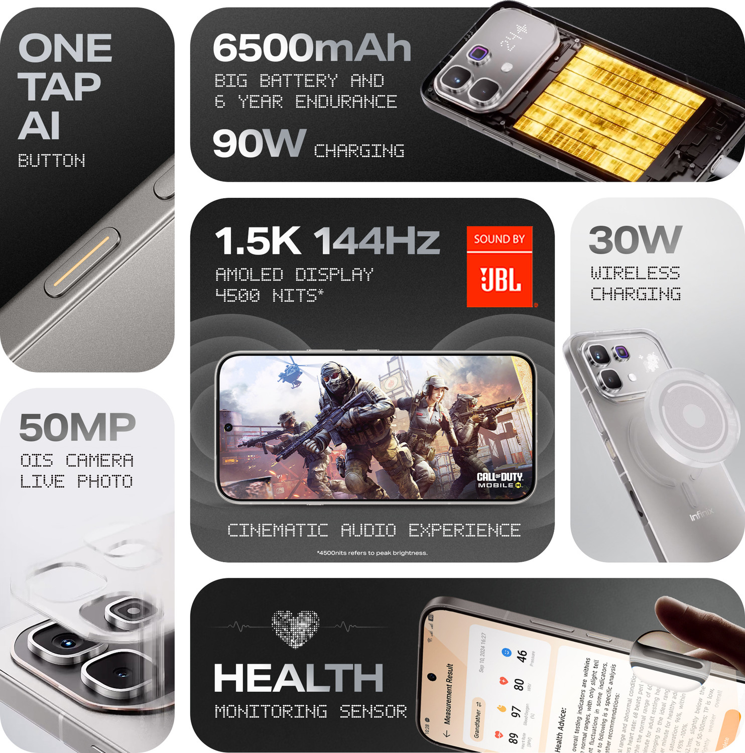 Image of Infinix NOTE 60 Pro (Mist Titanium, 256 GB)