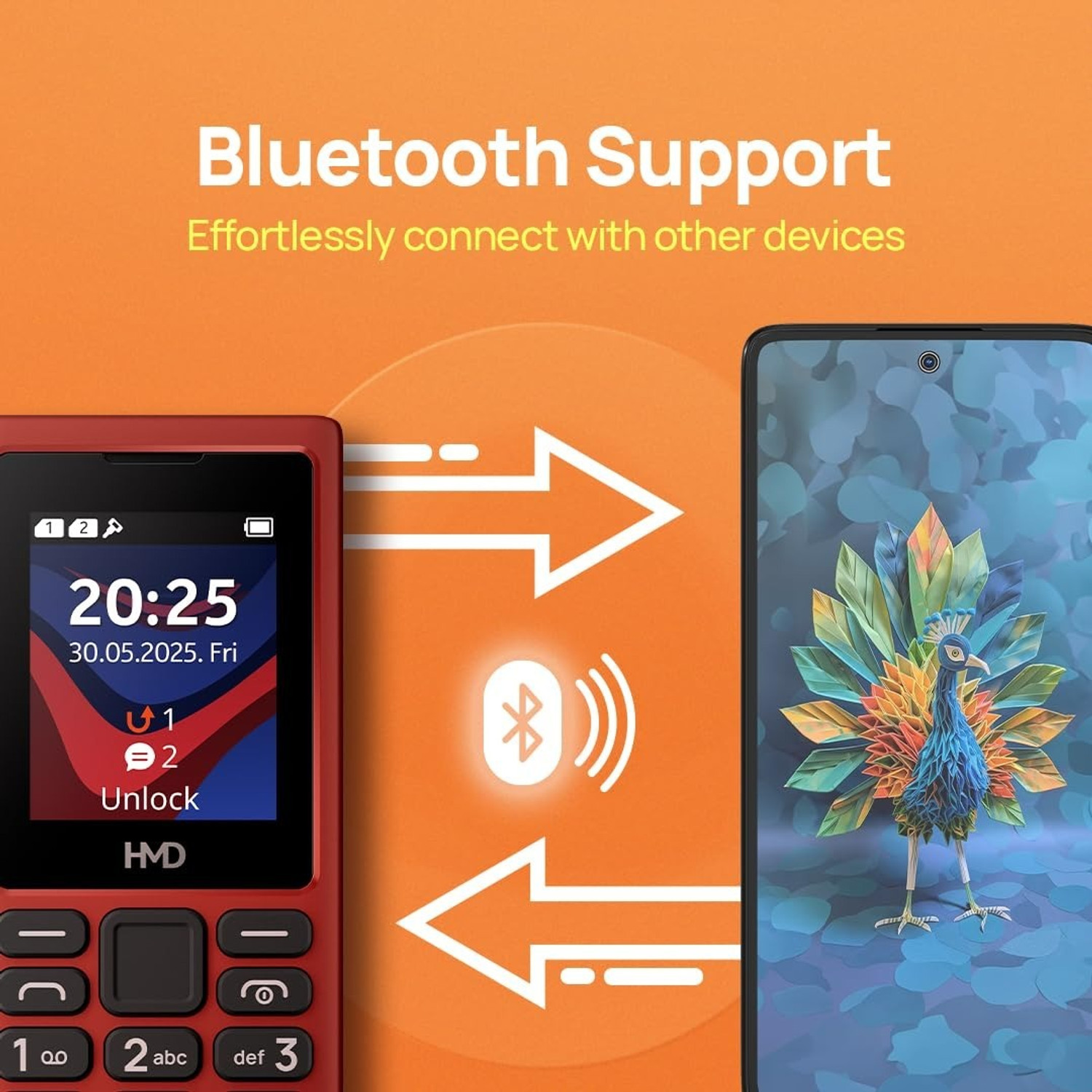 Image of HMD 101 4G Feature Phone with Cloud Phone Apps, Type C Fast Charging
