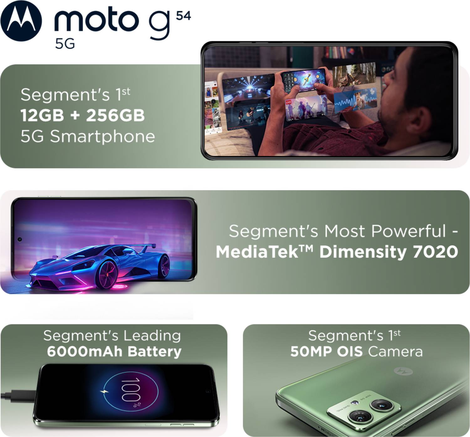 Motorola g54 5G 256GB Mint Green - Image 4