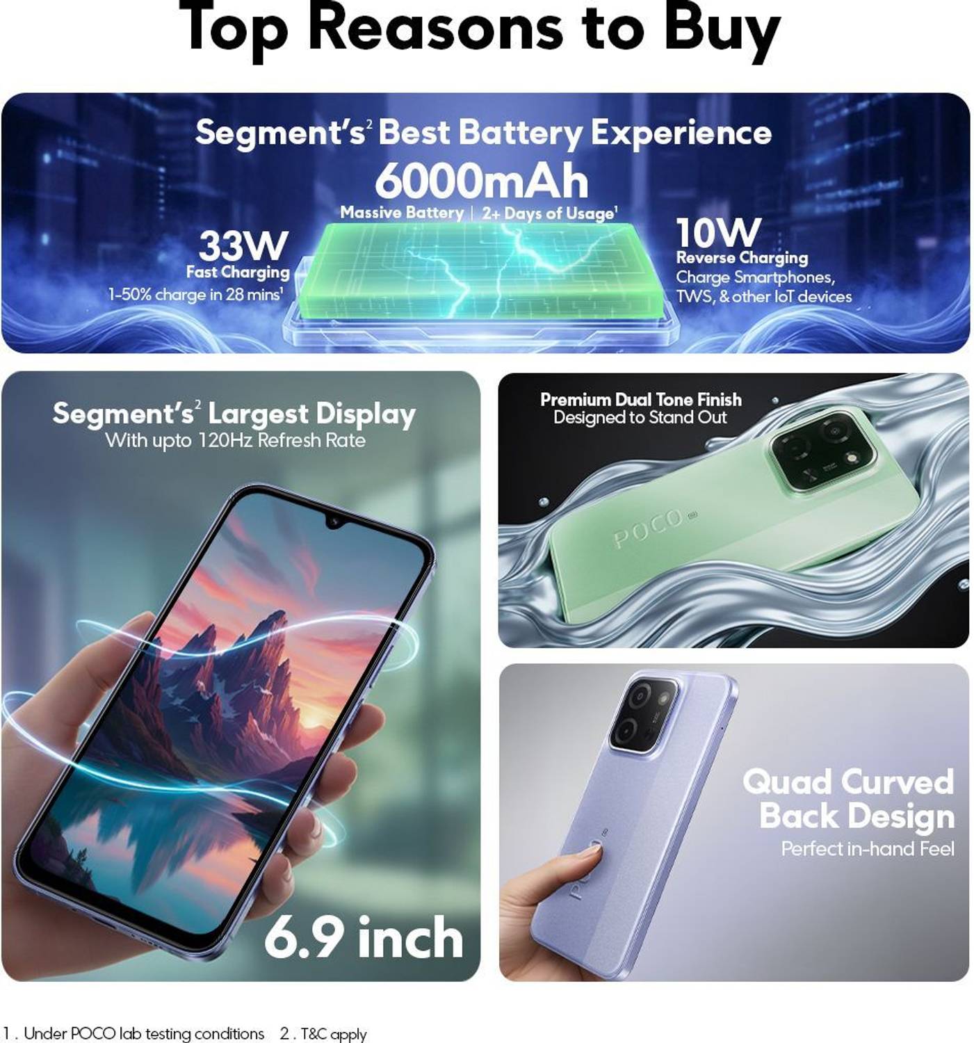 POCO C85 5G 128GB Mystic Purple - Image 2