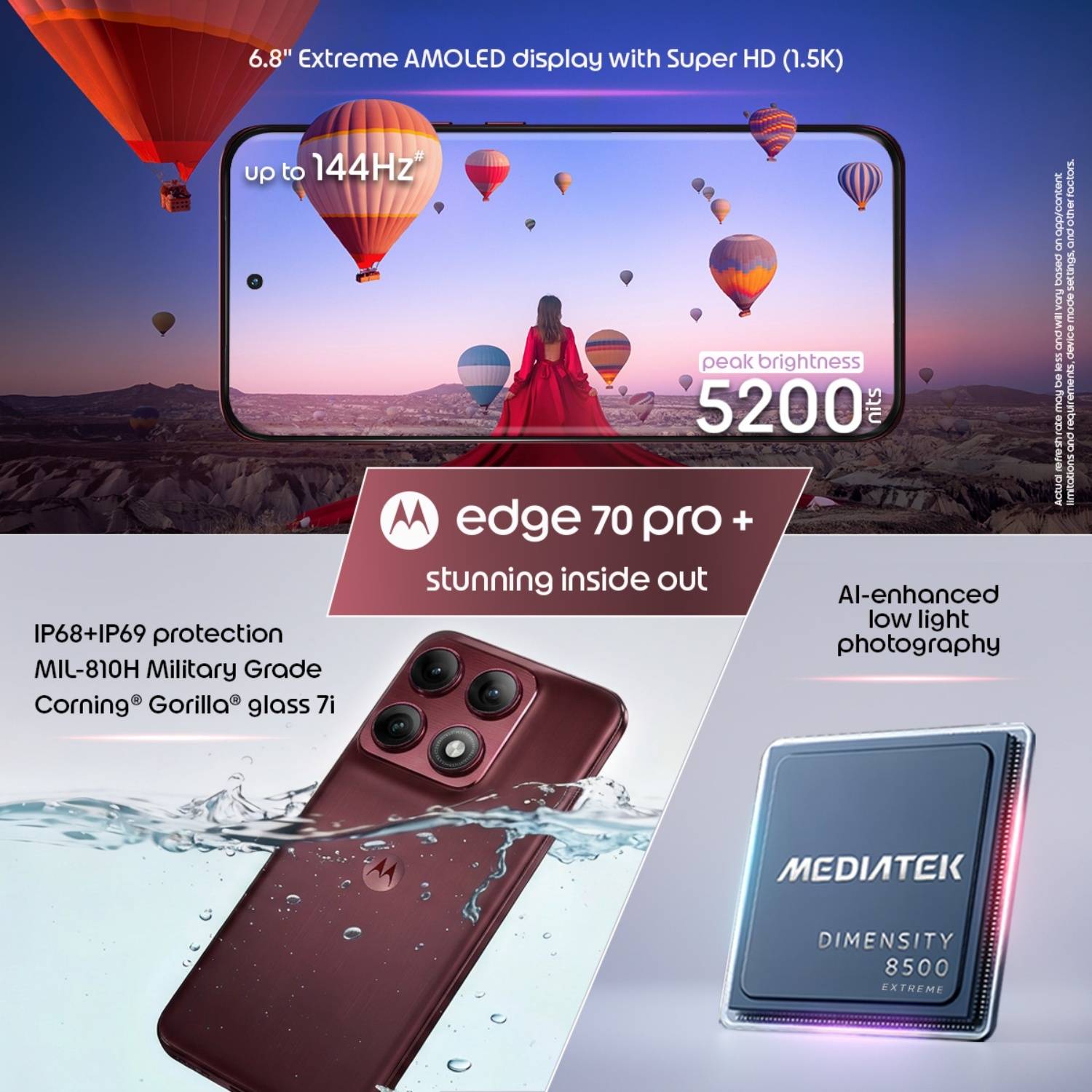 Motorola Edge 70 Pro+ 256GB Maroon - Image 4