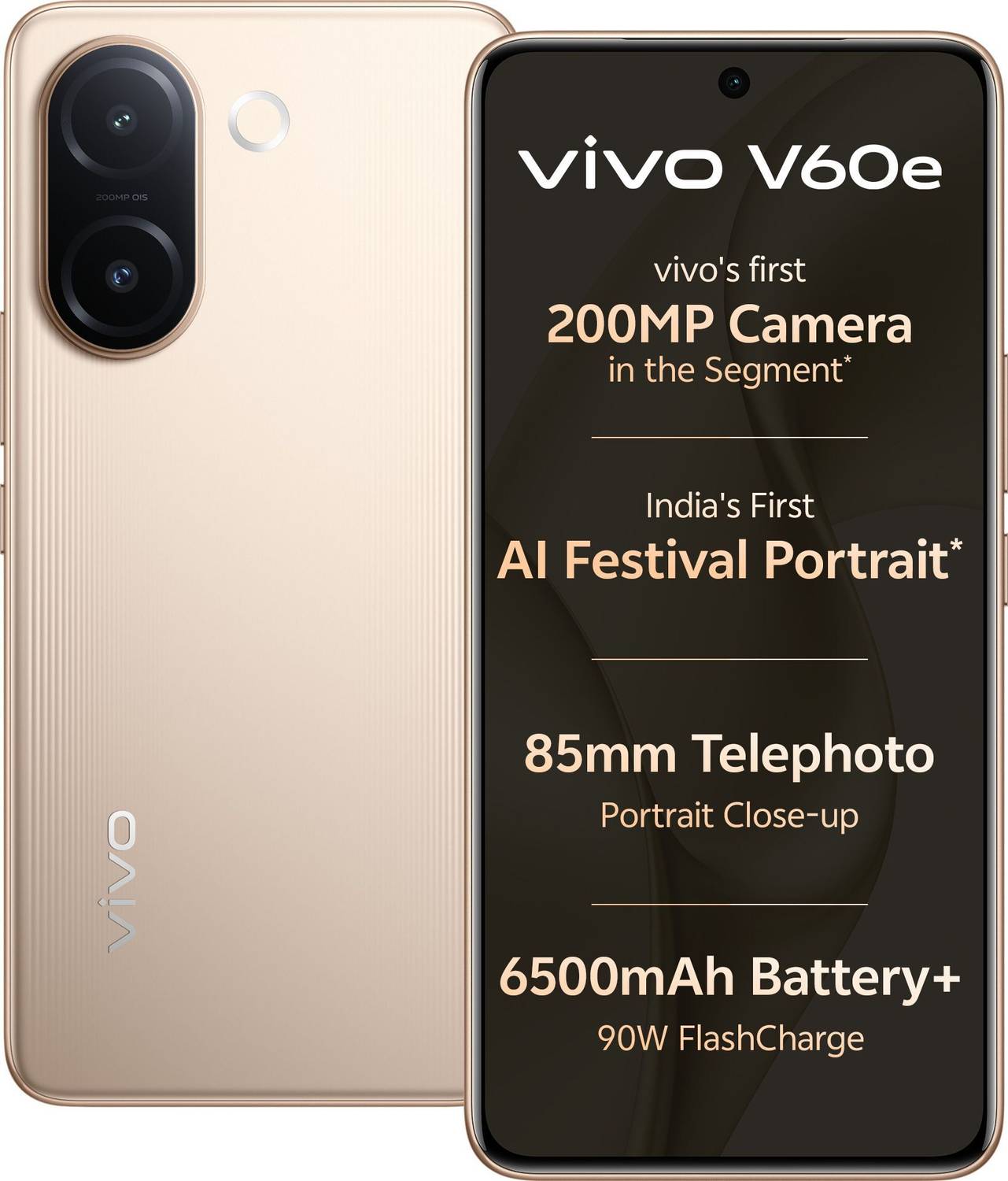 vivo V60e (Noble Gold, 128 GB) (8 GB RAM)