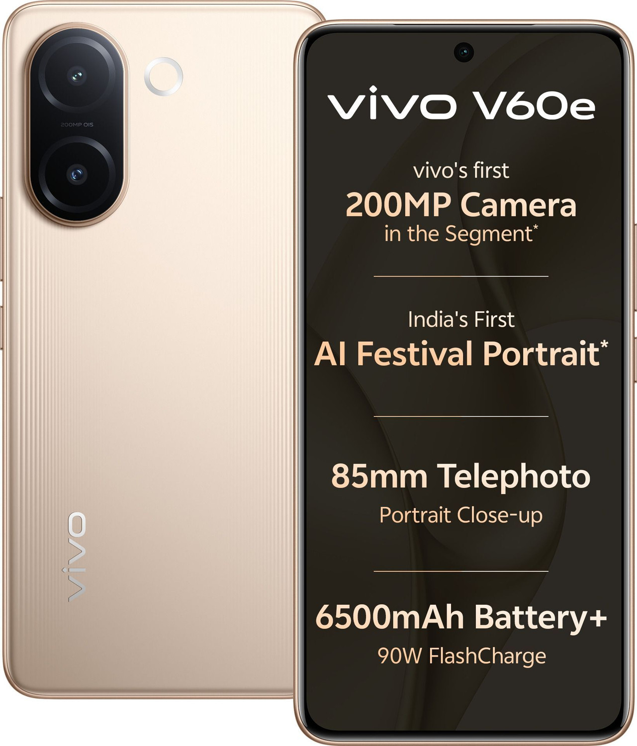 Image of vivo V60e (Noble Gold, 256 GB)