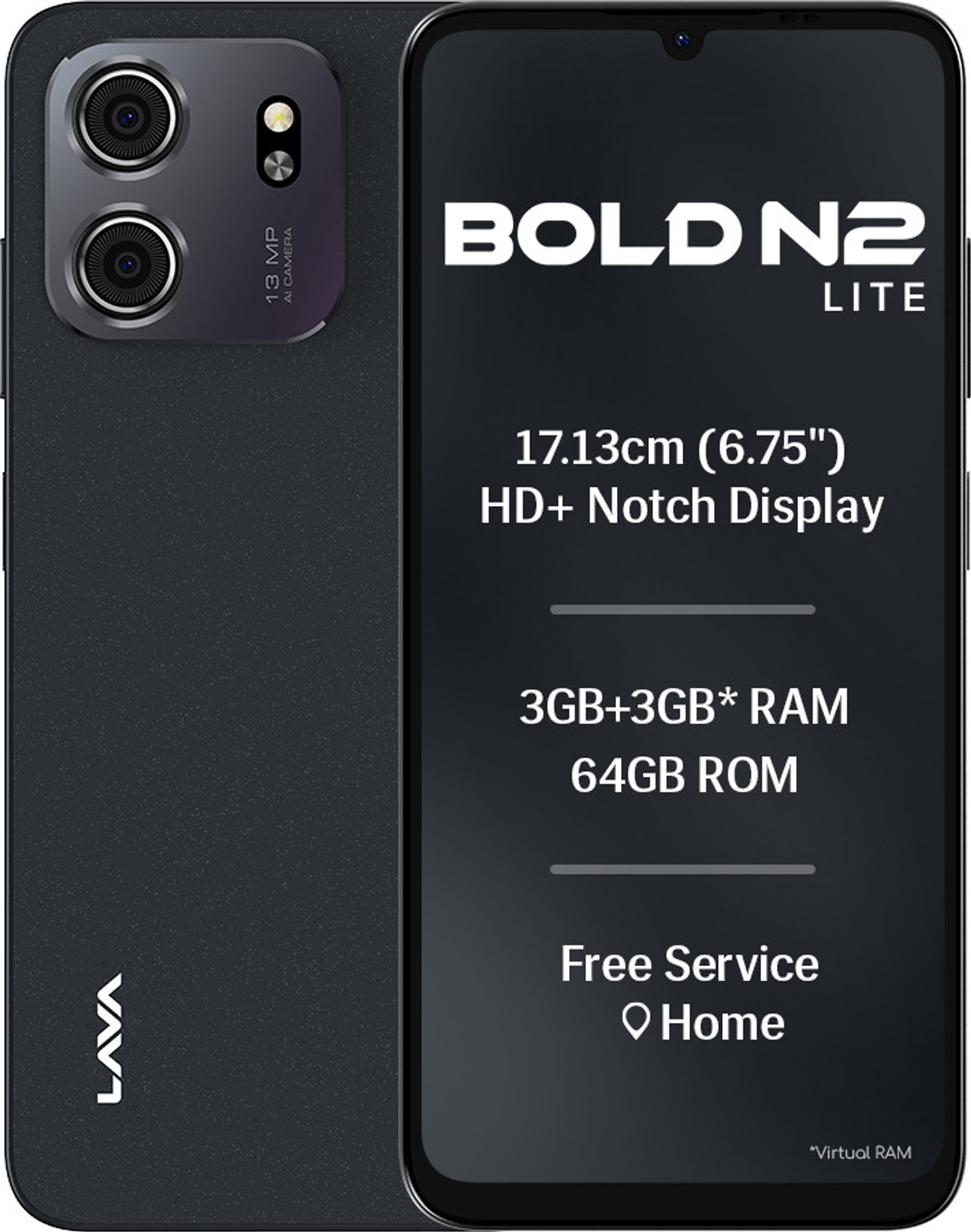Image of LAVA Bold N2 Lite (Nilgiri Blue, 64 GB)