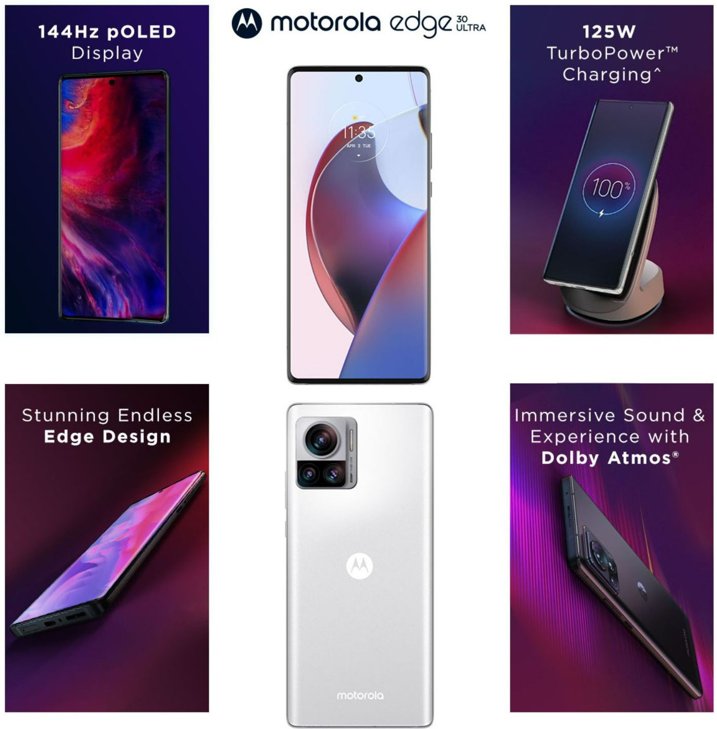 Image of Motorola Edge 30 Ultra (Starlight White, 128 GB)
