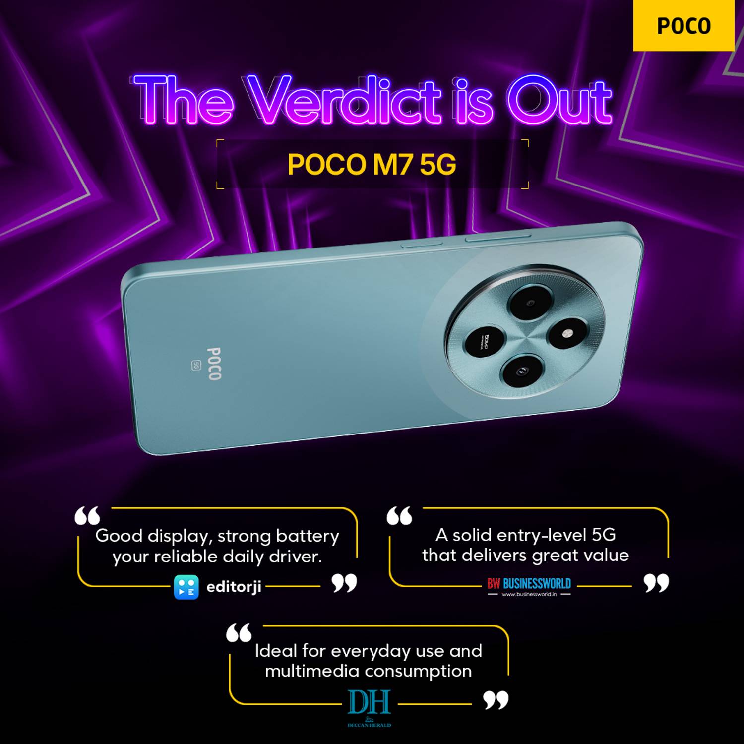 POCO M7 5G (Ocean Blue, 128 GB) - Image 4