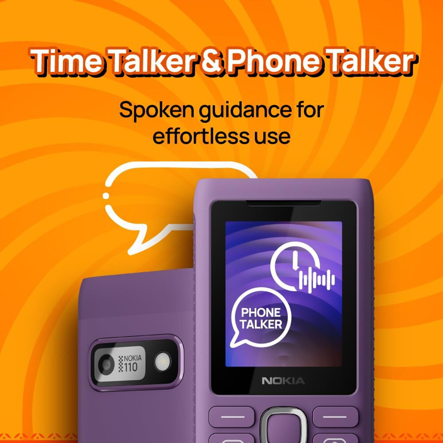 Image of Nokia 110 Power Keypad Phone,Dual SIM, Camera, Long Lasting Battery,Phone Talker