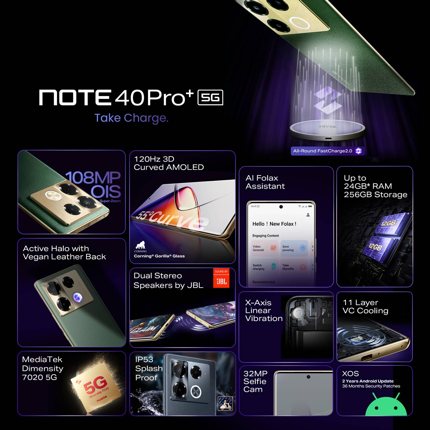 Infinix Note 40 Pro+ 5G 256GB Vintage Green - Image 5