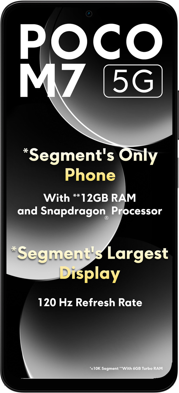 Image of POCO M7 5G (Satin Black, 128 GB)
