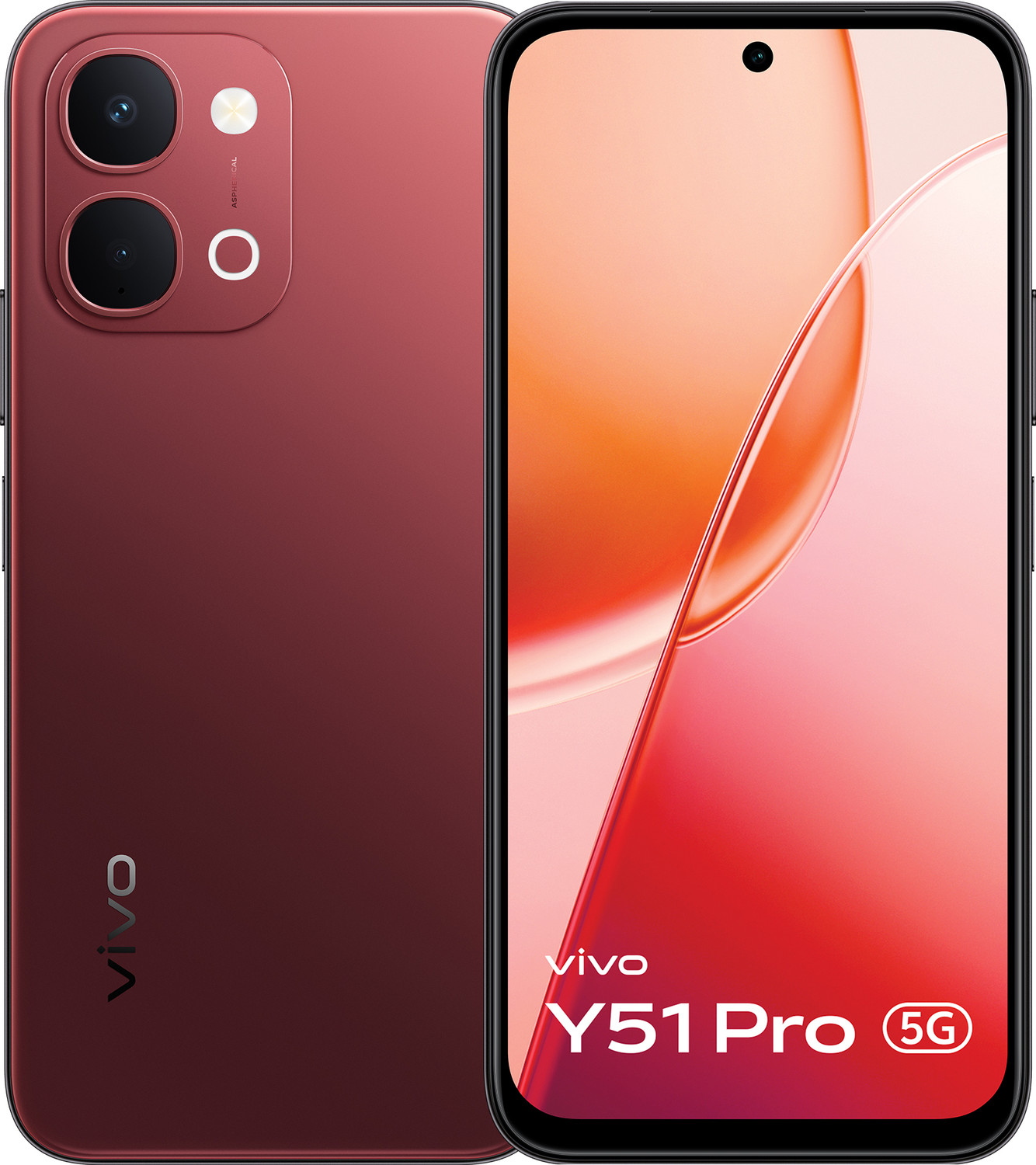 Image of vivo Y51 Pro 5G (Festive Red, 128 GB)