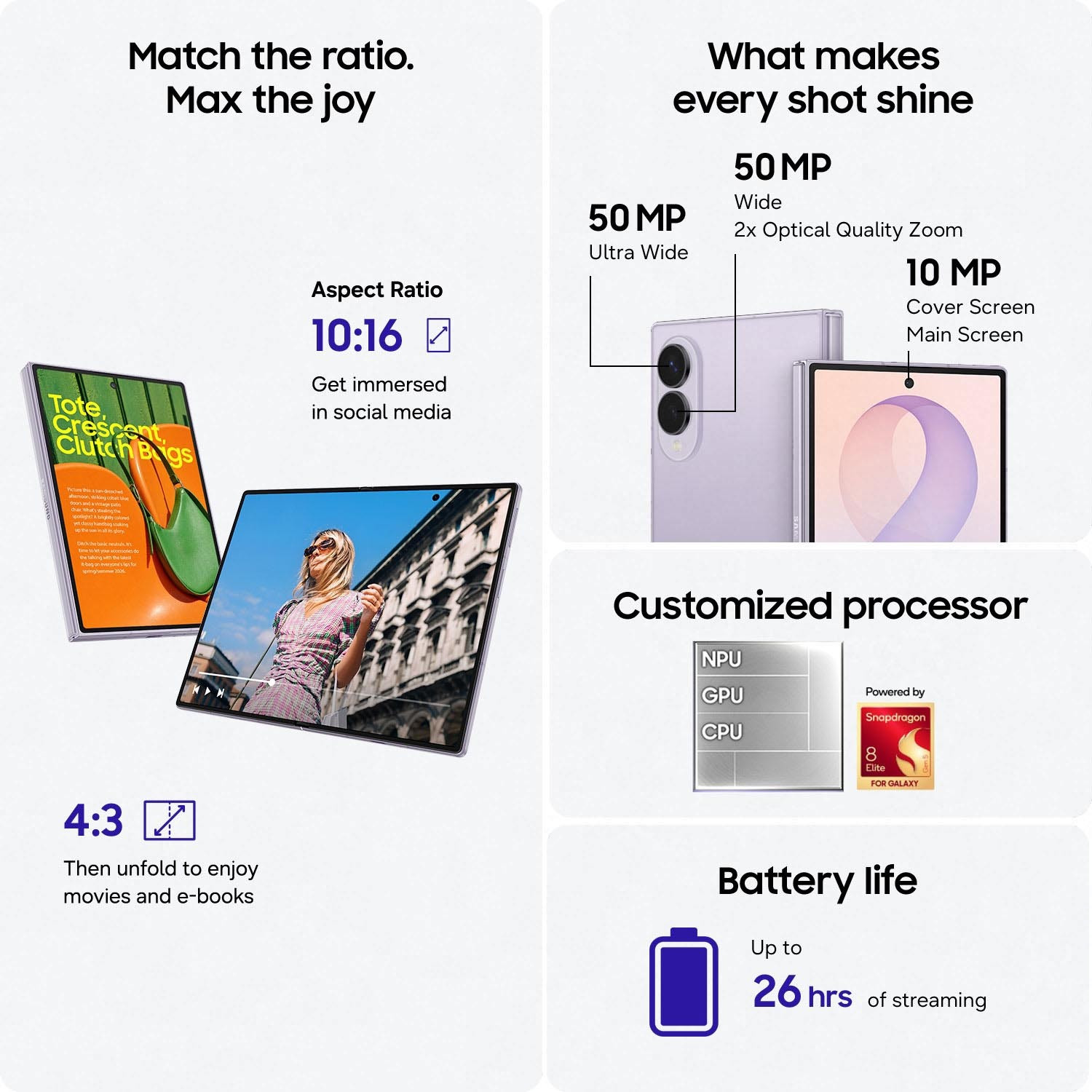 Image of Samsung Galaxy Z Fold8 5G (Graphite, 512 GB)