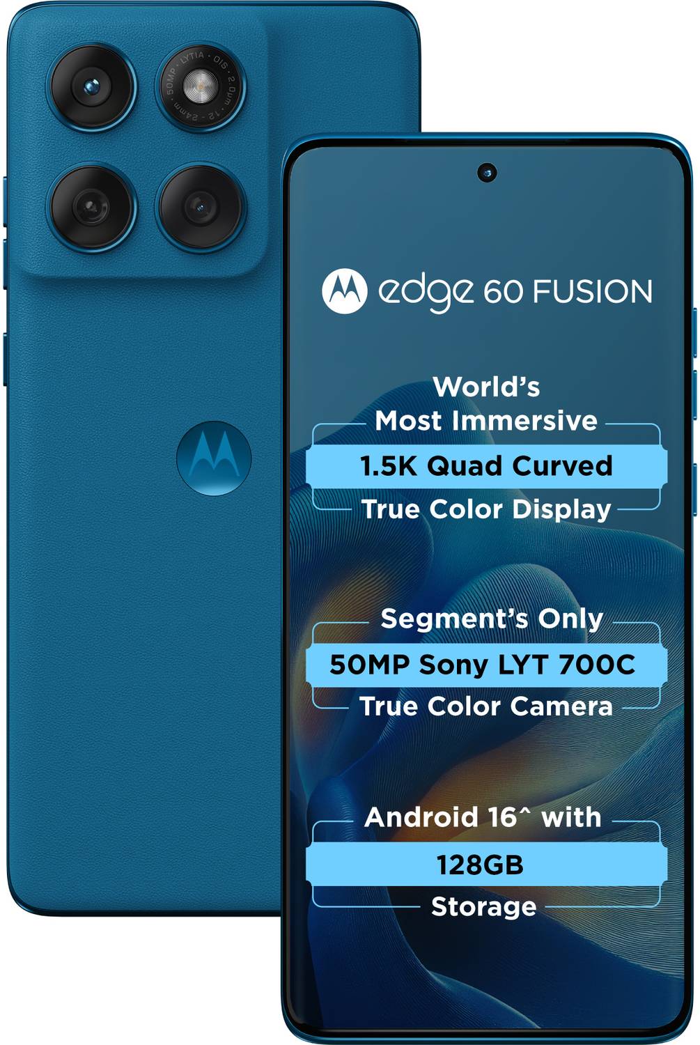 MOTOROLA Edge 60 Fusion 5G (PANTONE Mykonos Blue, 128 GB) (8 GB R