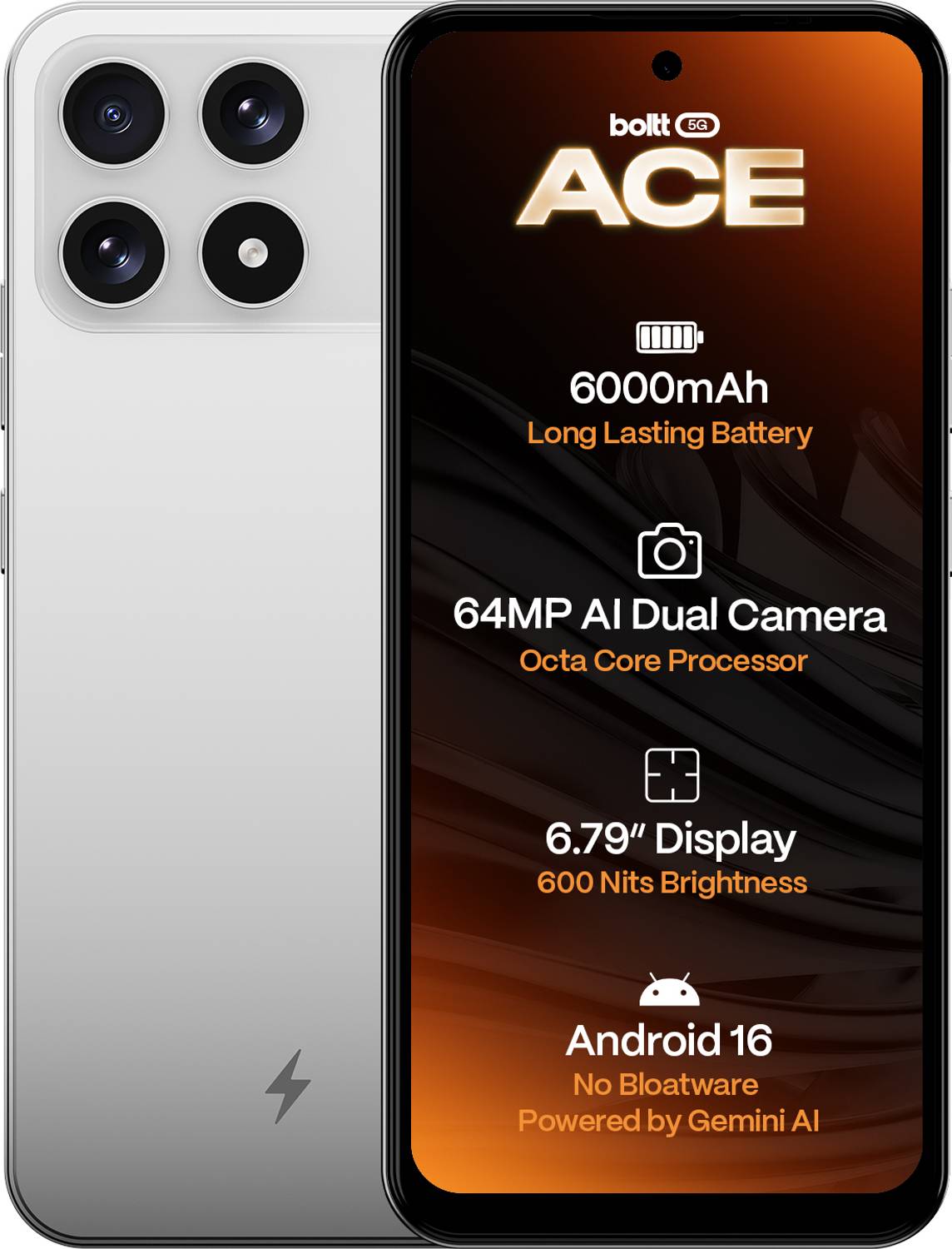 BOLTT ACE 5G 128GB Arctic White