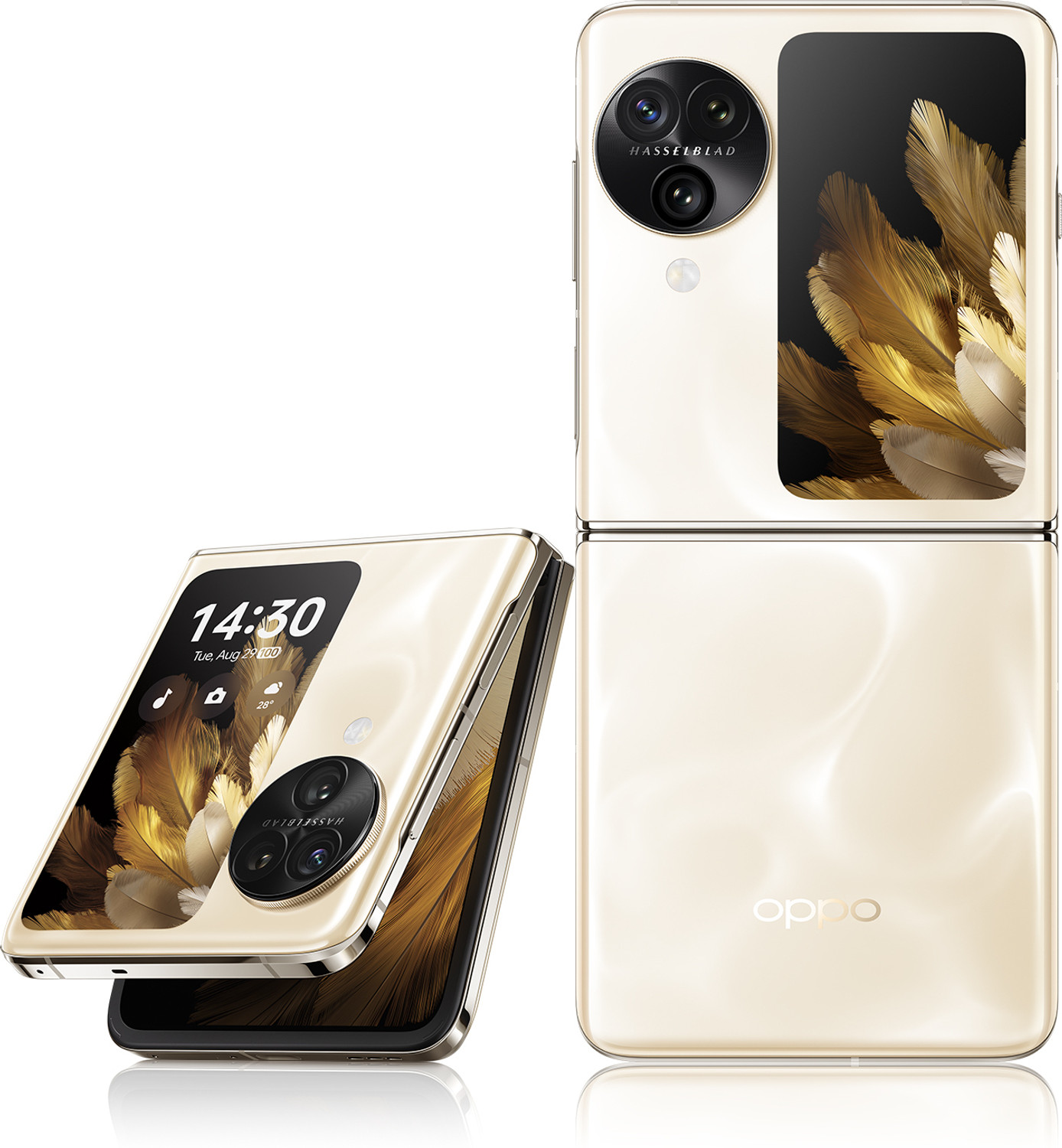 Image of OPPO Find N3 Flip (Cream Gold, 256 GB)
