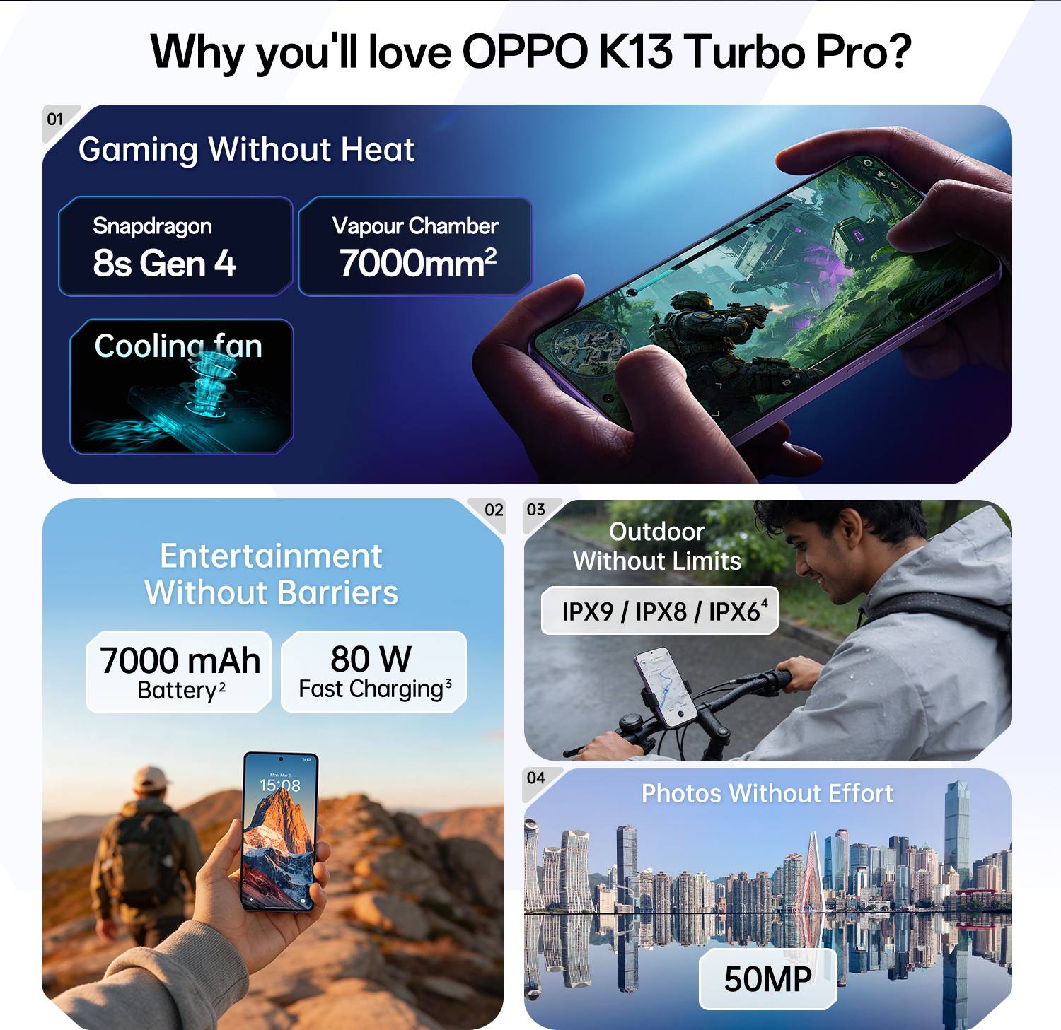OPPO K13 Turbo Pro 5G 256GB Silver Knight - Image 3