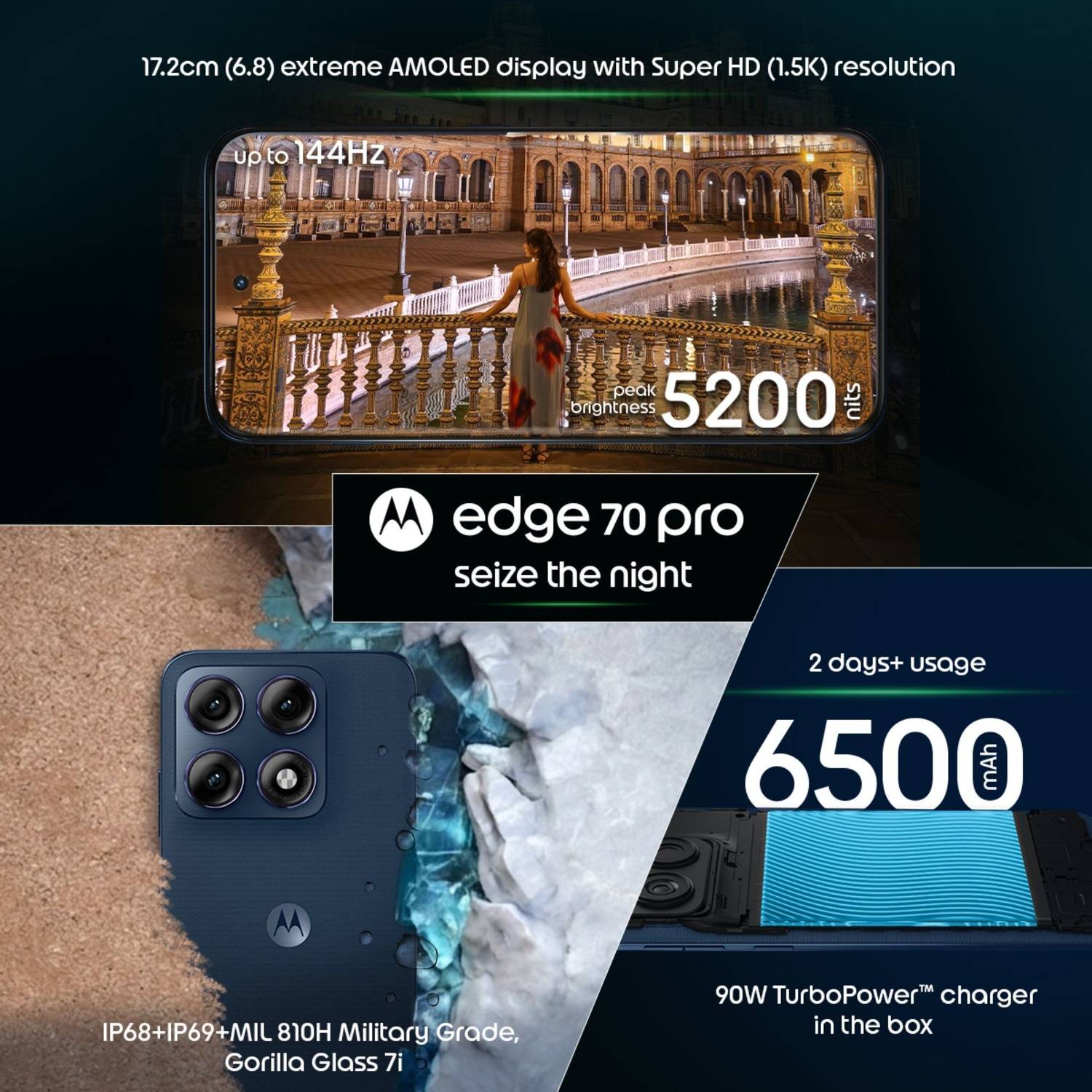 MOTOROLA edge 70 pro 256GB Blue - Image 4