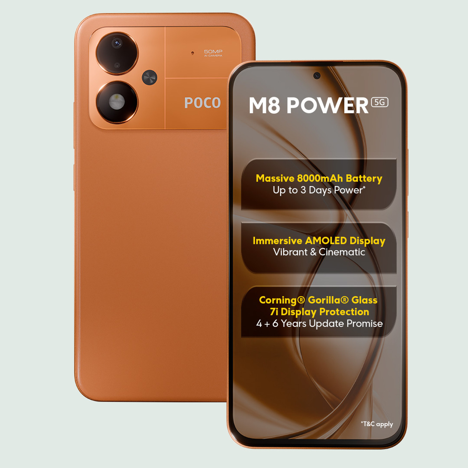 Image of POCO M8 Power 5G (Blaze Orange, 128 GB)