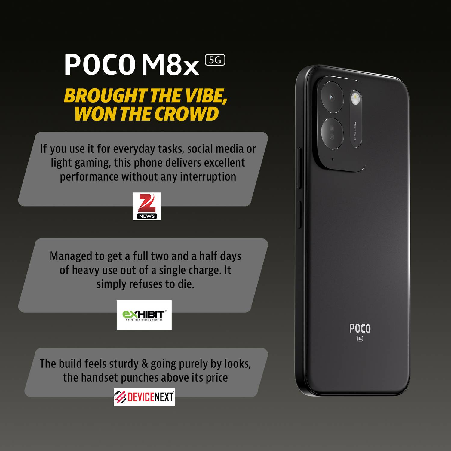 M8x 5G (Black, 128 GB) - Image 4