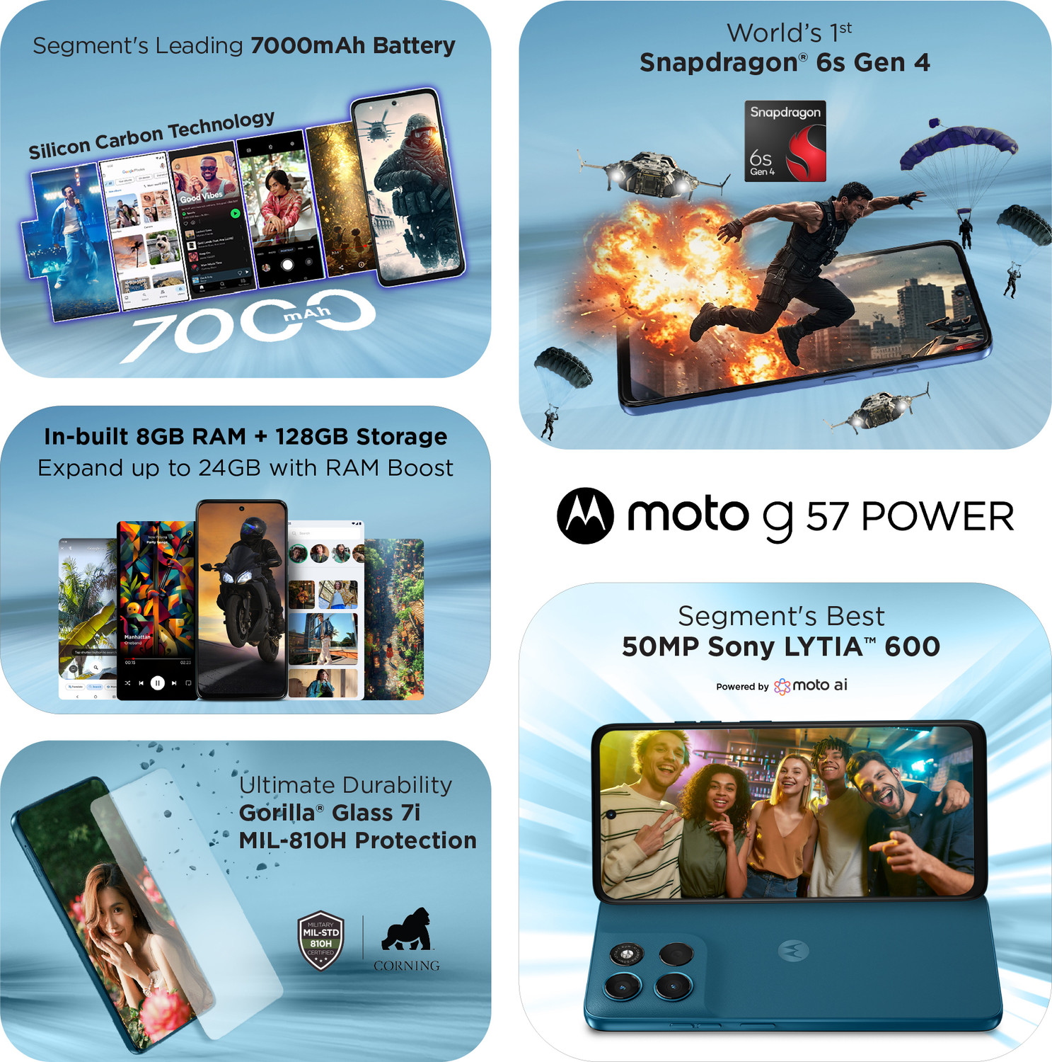 Image of MOTOROLA g57 power 5G (Pantone Corsair, 128 GB)