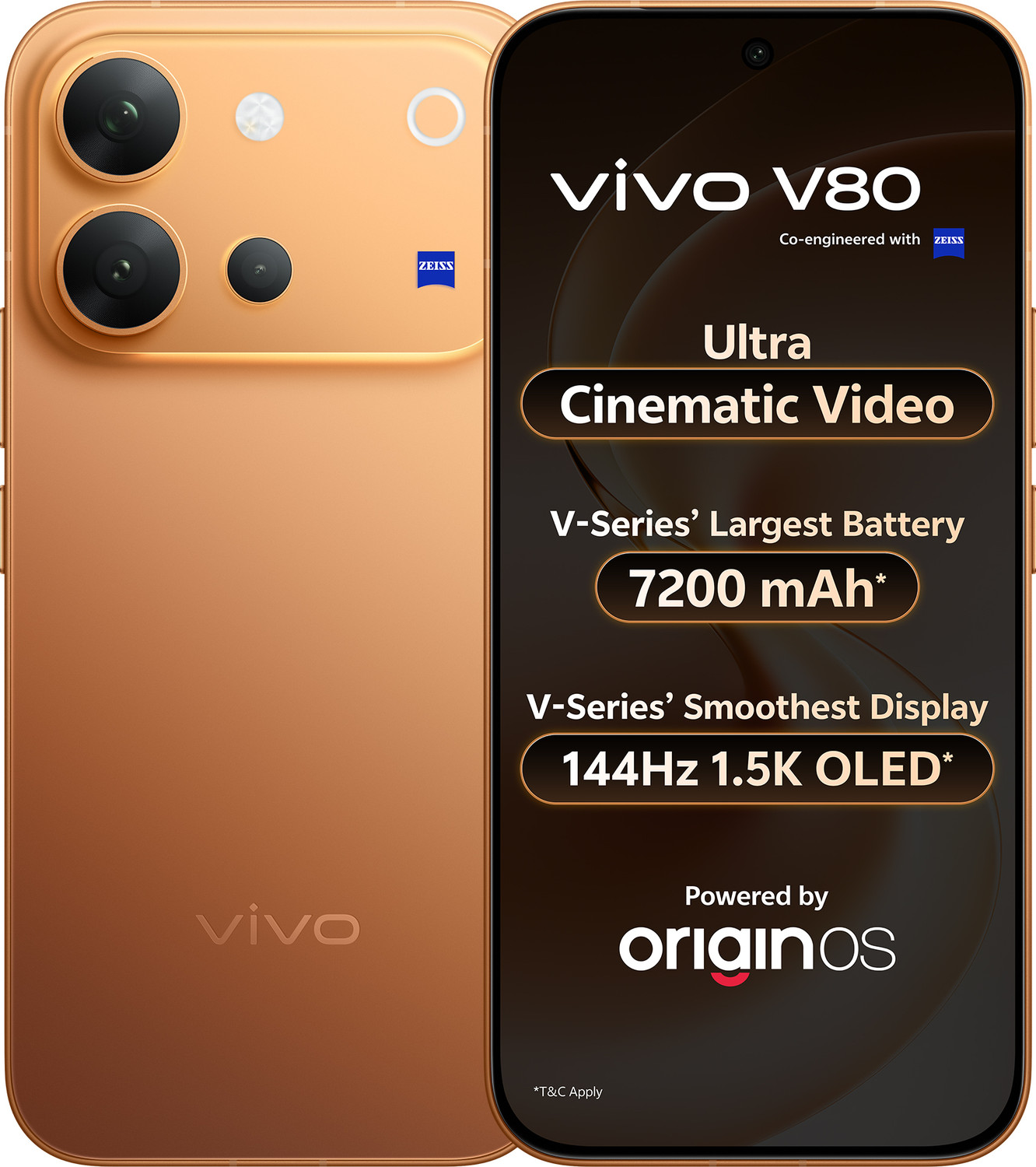 Image of vivo V80 (Sunrise Anthem, 128 GB)