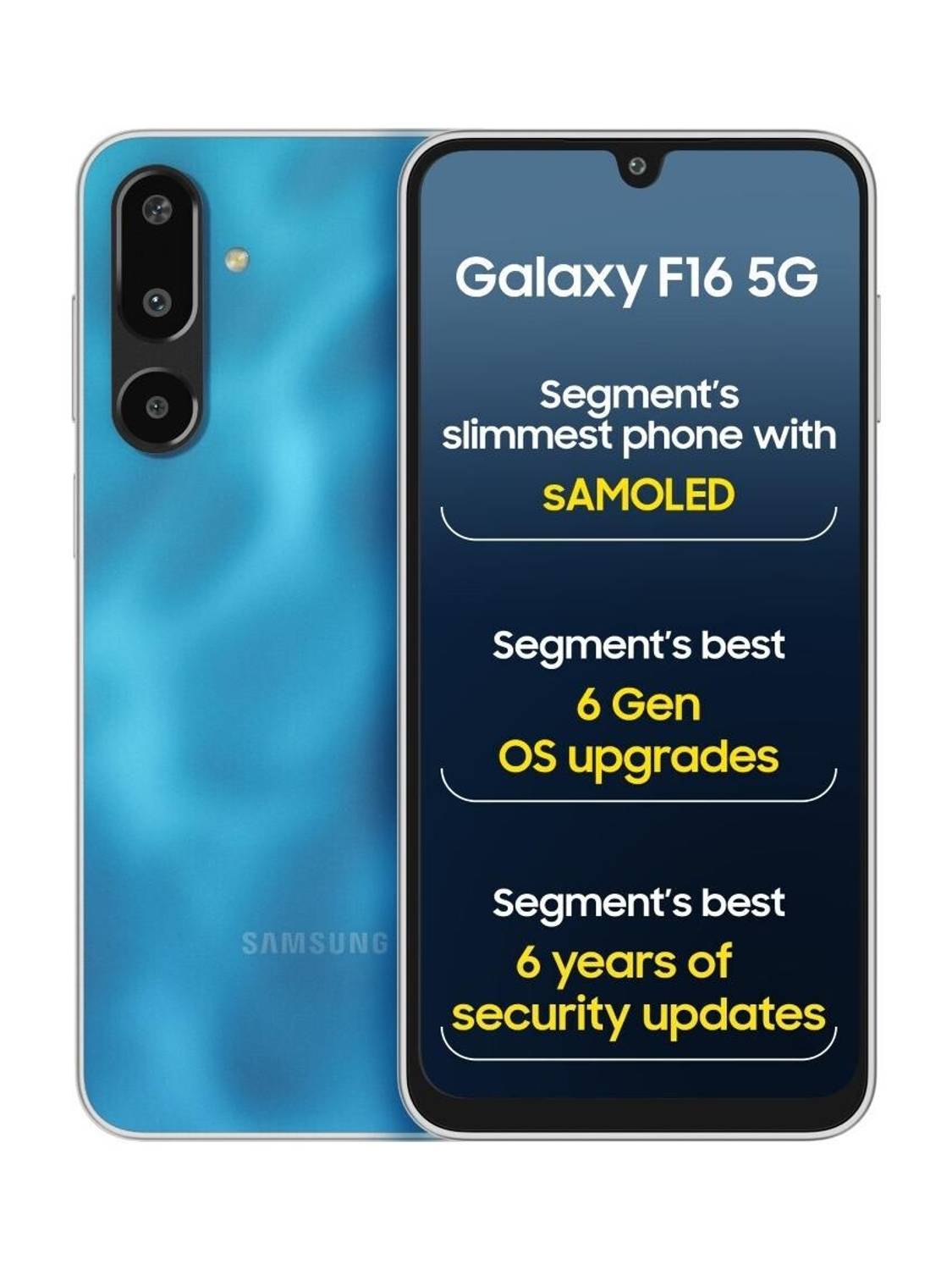 Samsung Galaxy F16 5G (Vibing Blue, 128 GB)