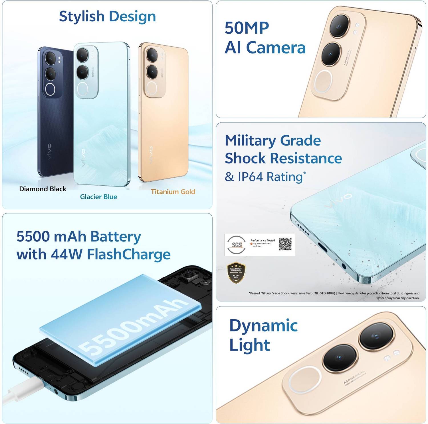vivo Y29 5G 128 GB Titanium Gold - Image 4
