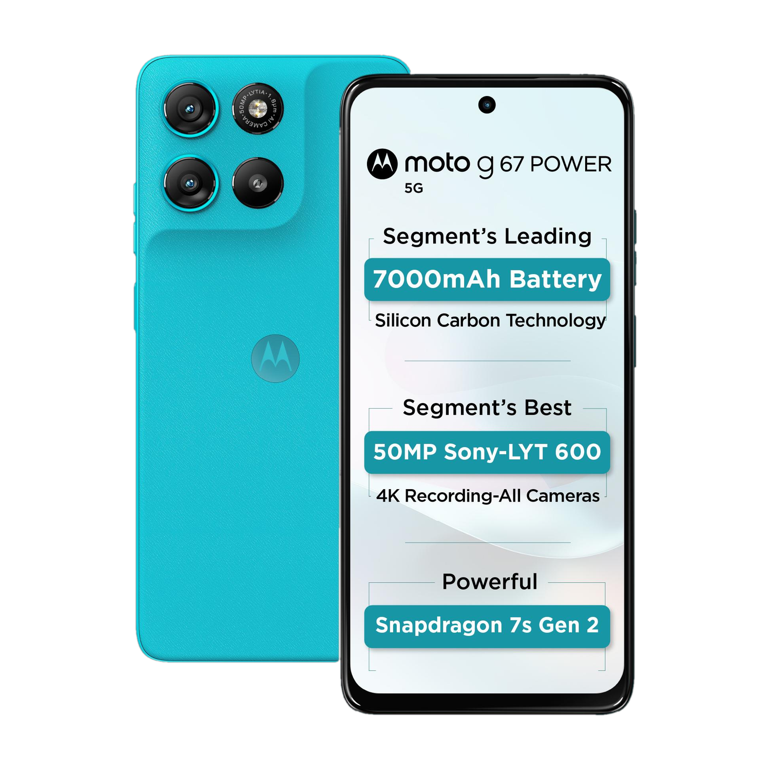 Image of MOTOROLA g67 power 5G (Pantone Curacao Blue, 128 GB)