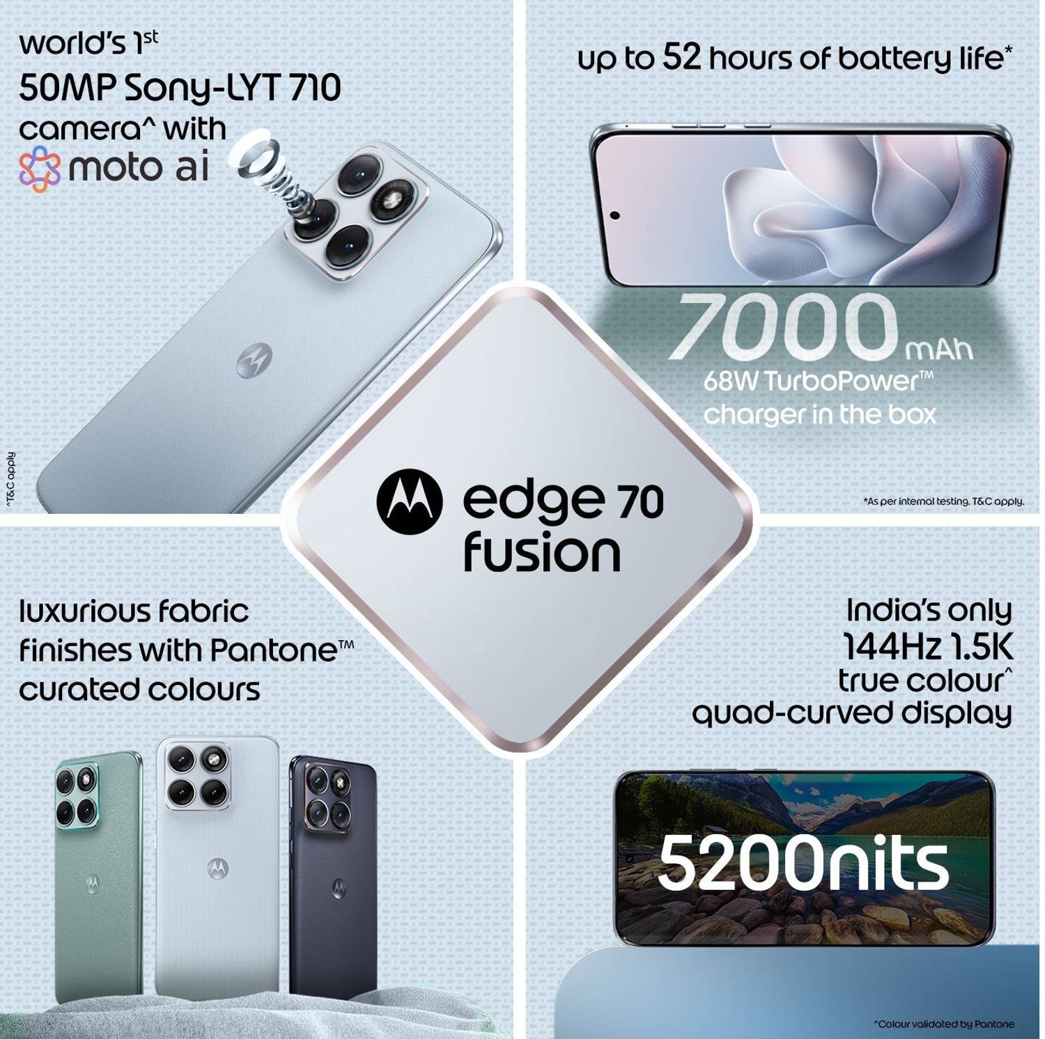 Motorola Edge 70 Fusion 256GB Pantone Country Air - Image 3