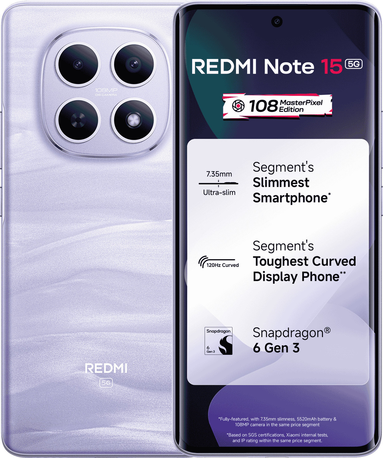 Image of REDMI Note 15 5G (Mist Purple, 256 GB)