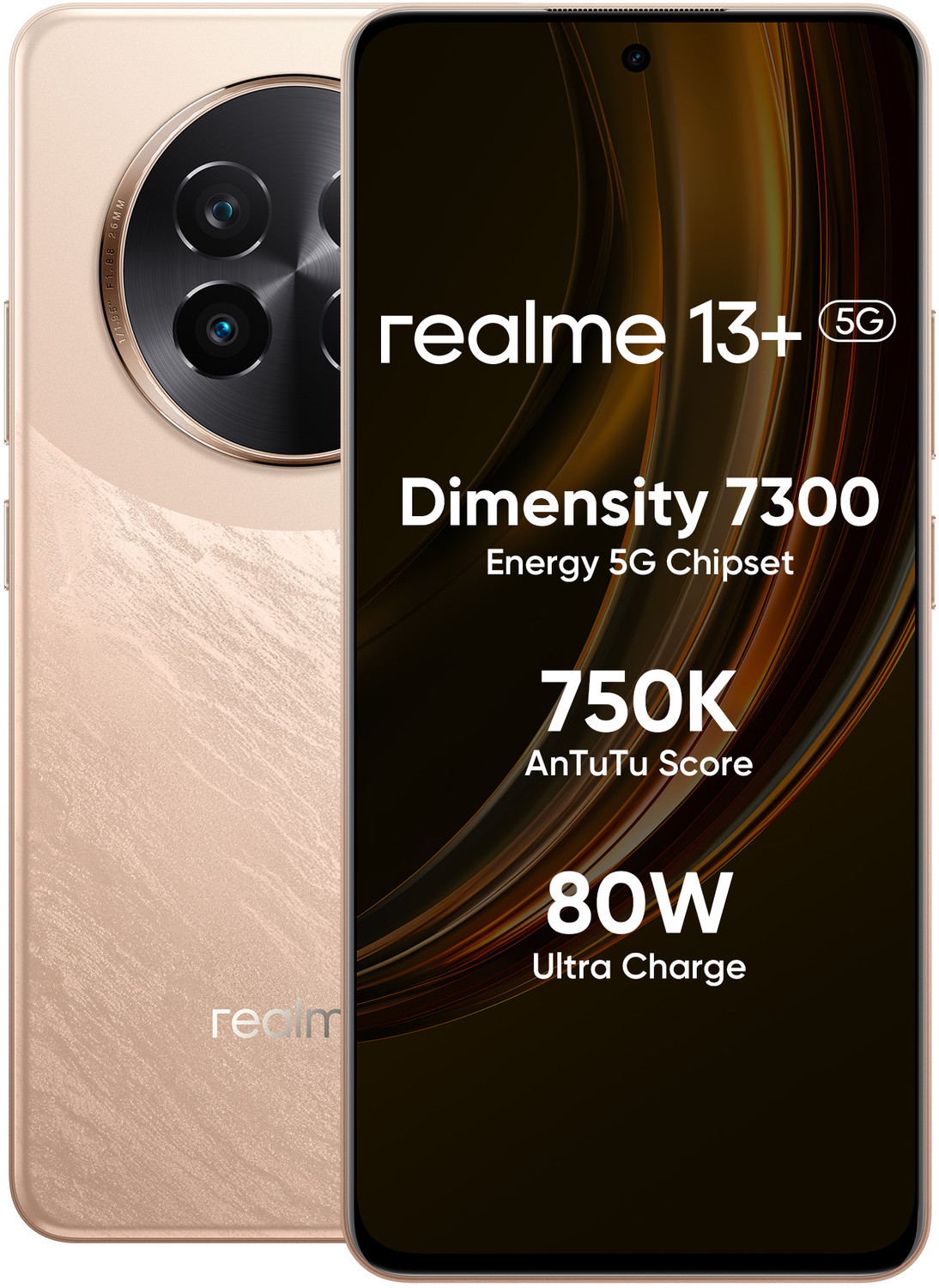 Image of realme 13+ 5G (Victory Gold, 256 GB)