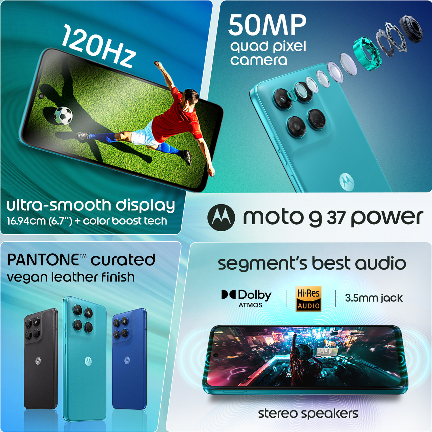 Image of MOTOROLA g37 power (PANTONE Capri, 128 GB)