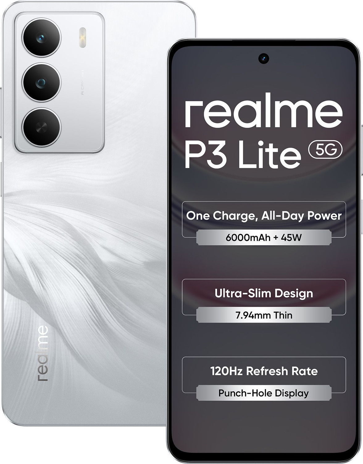 realme P3 Lite 5G Charger in the Box (Lily White, 128 GB) - Price