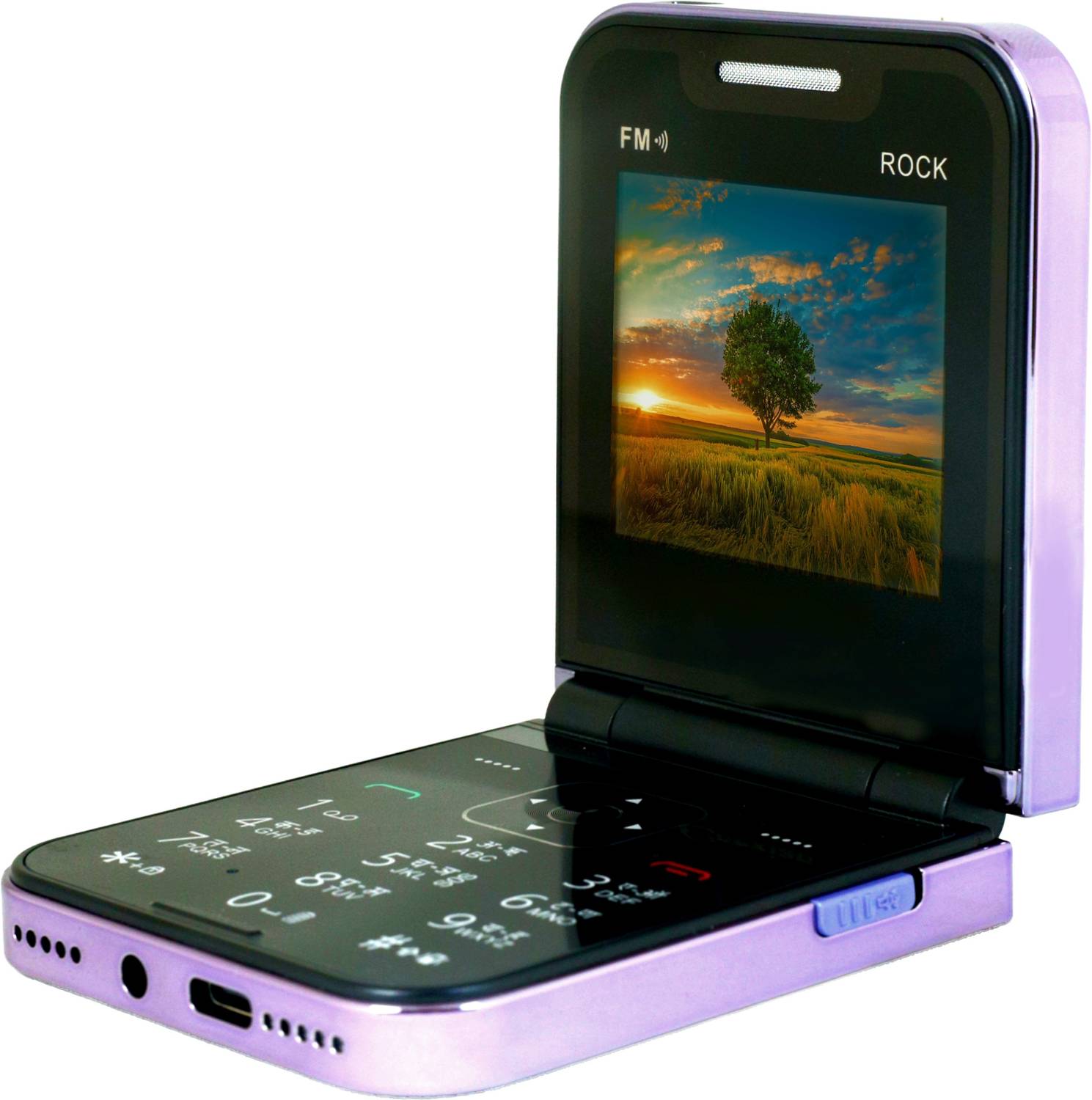 ROCK TOUCH Rock Z Flip Dual Sim Keypad Mobile with2.4Display Flip