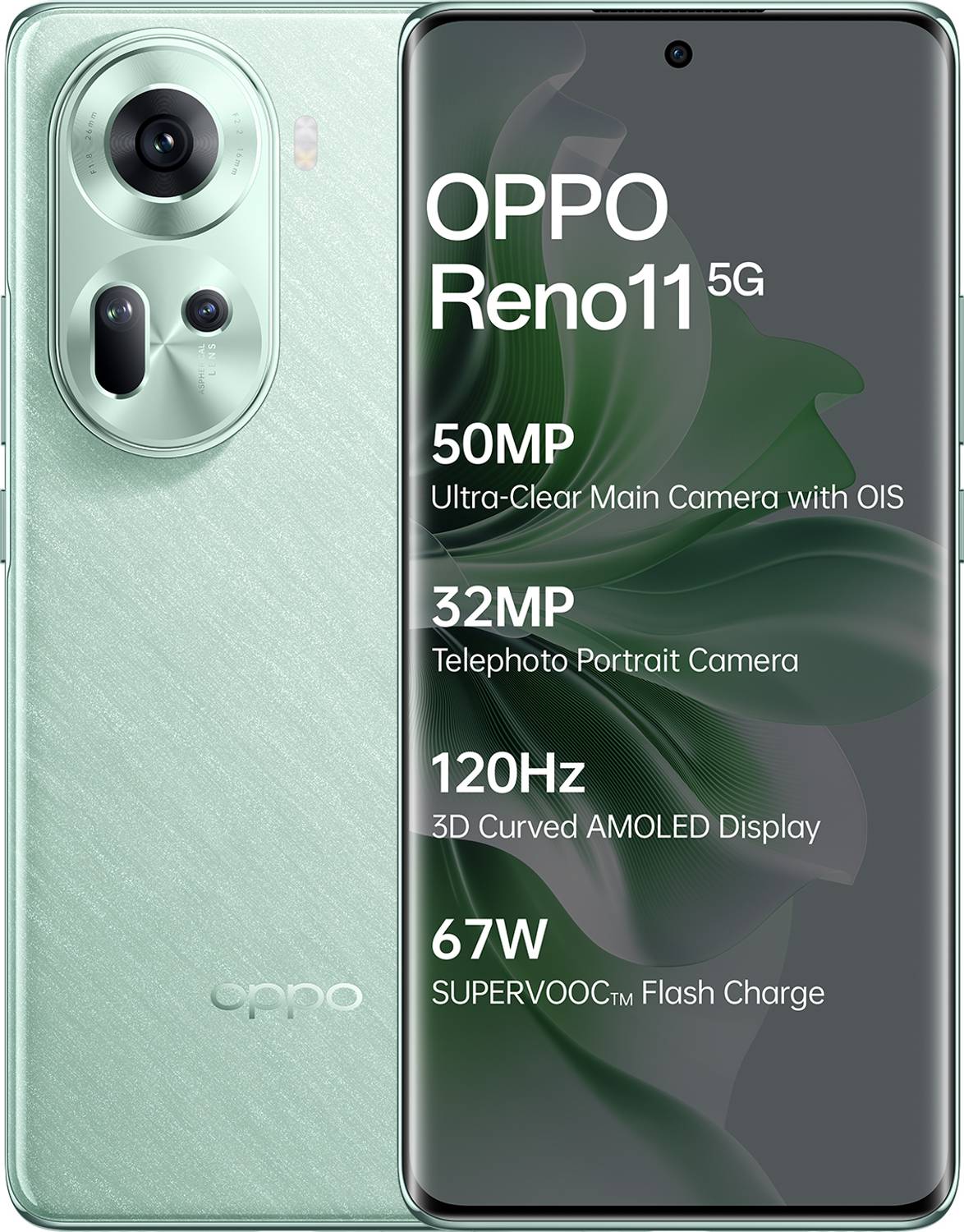 OPPO Reno11 5G (Wave Green, 128 GB) (8 GB RAM)