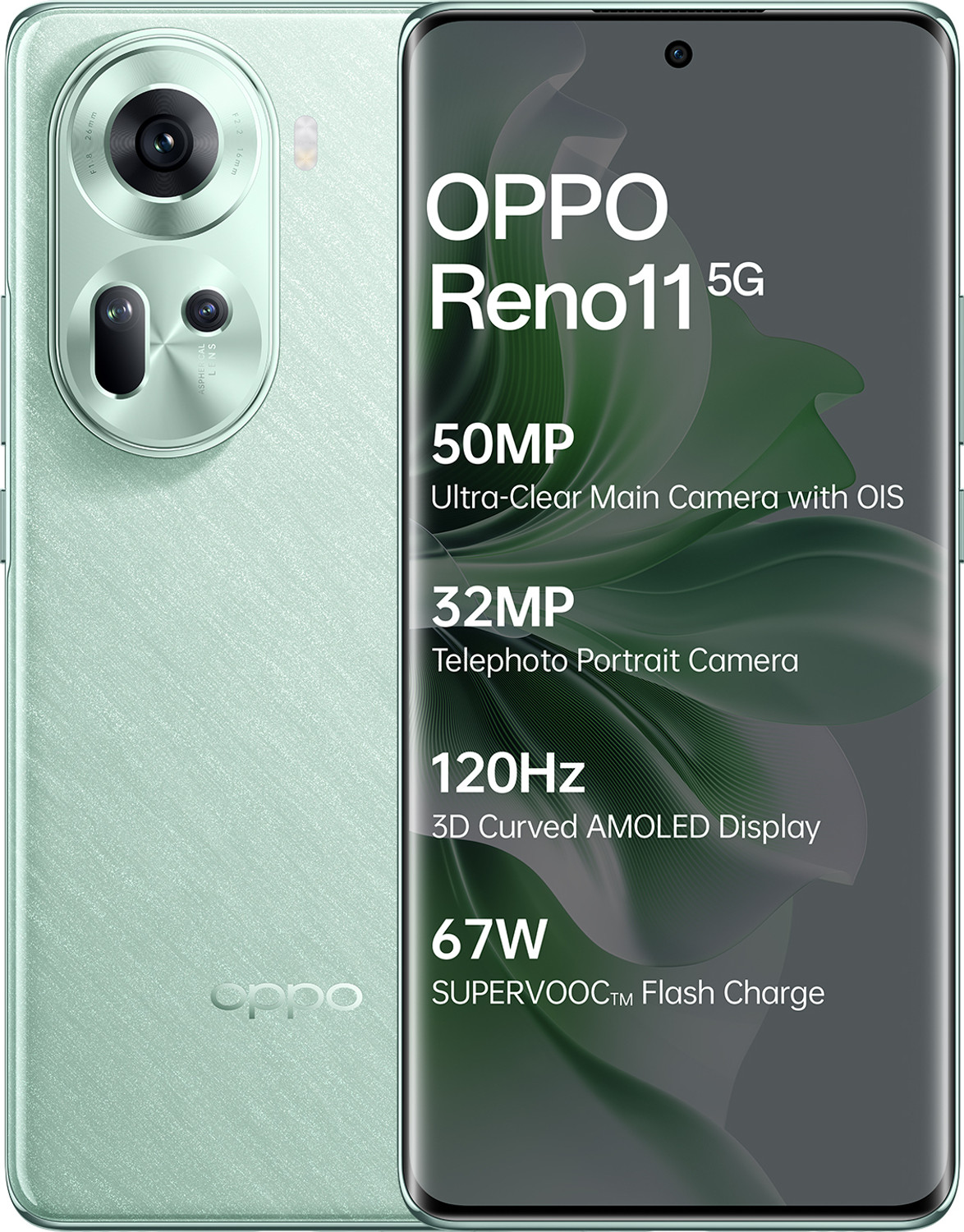 Image of OPPO Reno11 5G (Wave Green, 128 GB)
